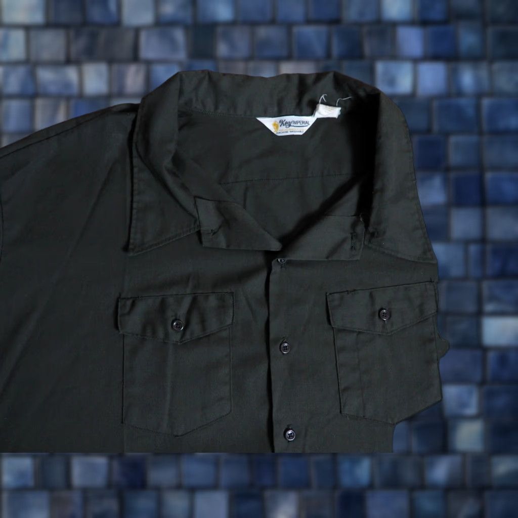 Imperial VTG 70s Key Imperial Forest Green Button-Front Shirt Mens 6XL Short Sleeve Rockabilly Casual Vintage 1970s Decade Regular Size 6XL Size US XXL / EU 58 / 5 - 1 Thumbnail