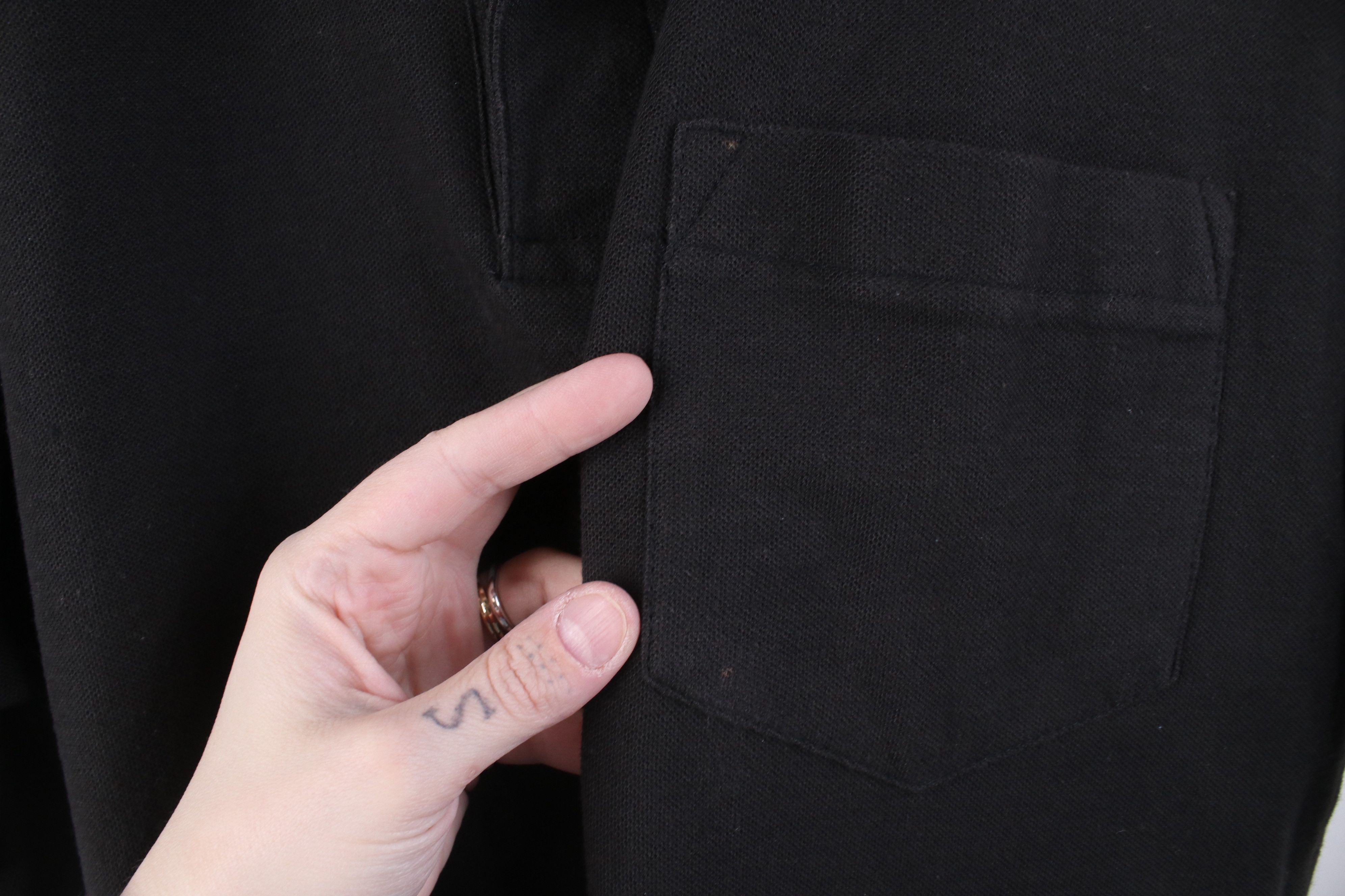 Vintage Vintage 90s Streetwear Collared Golf Polo Shirt Black Pocket Size US XL / EU 56 / 4 - 4 Thumbnail