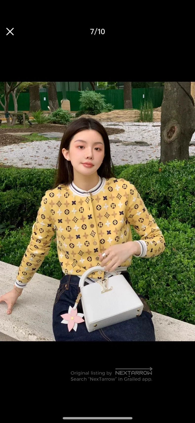Louis Vuitton Louis Vuitton Yellow presbyopic slim stretch knit cardigan Size XS / US 0-2 / IT 36-38 - 9 Thumbnail