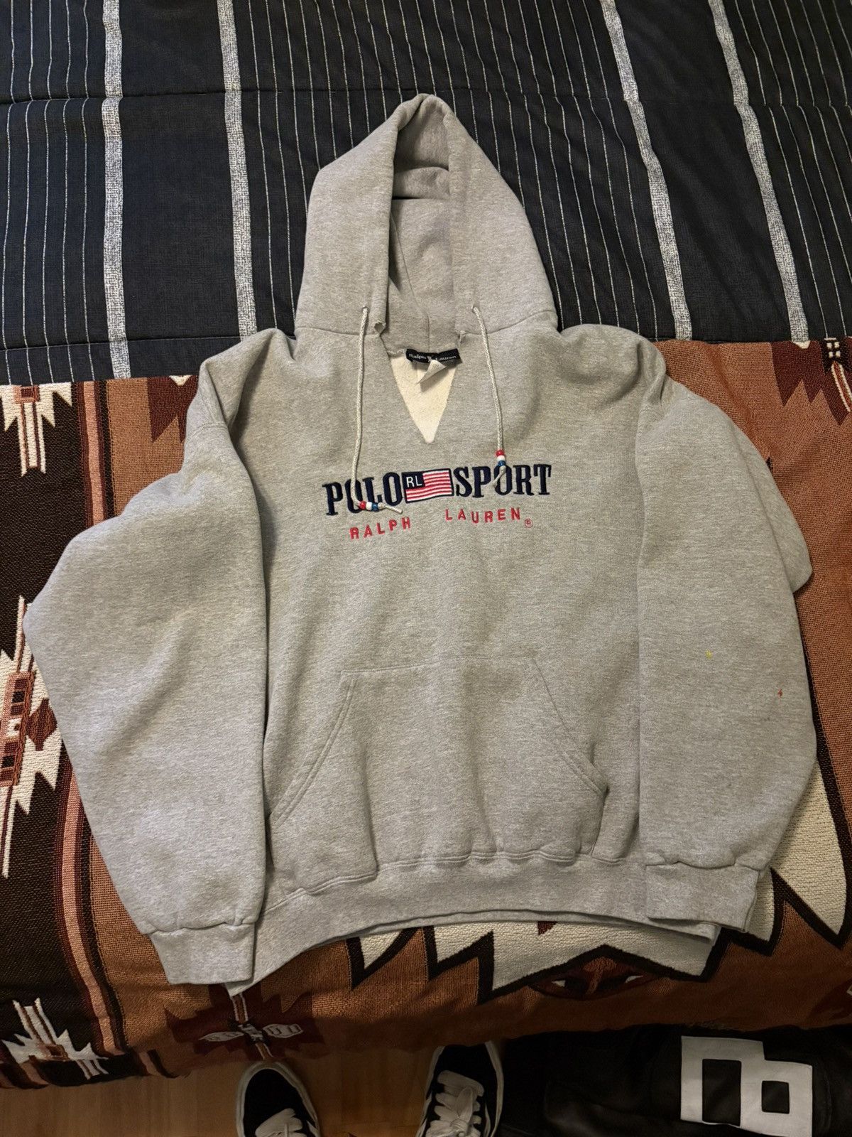 Polo Ralph Lauren × Vintage Vintage Ralph Lauren USA Hoodie Size US L / EU 52-54 / 3 - 1 Thumbnail