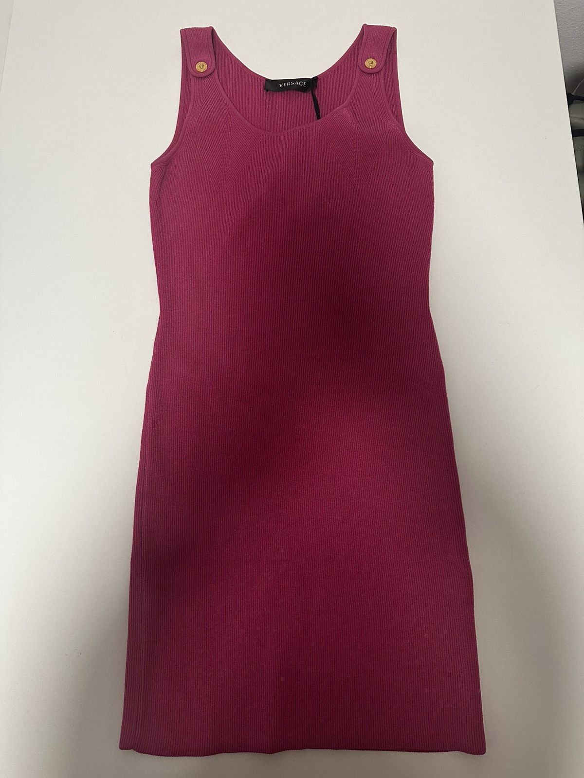 Versace Versace Pink Knit Mini Dress Size M / US 6-8 / IT 42-44 - 1 Thumbnail