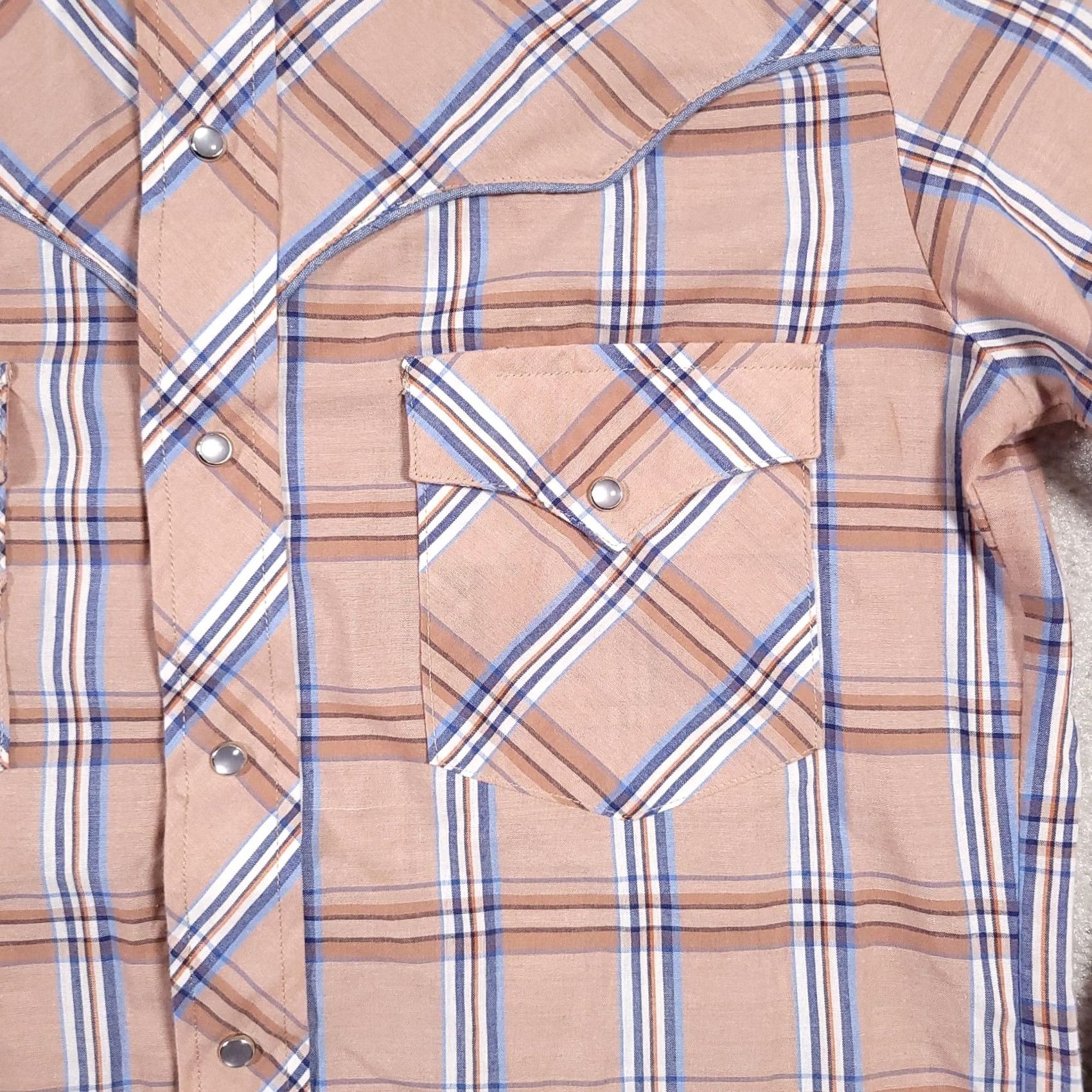 Vintage VINTAGE Chute #1 Shirt Brown Check Pearl Snap Cowboy Rodeo Western Mens 15.5 33 Size US L / EU 52-54 / 3 - 4 Thumbnail