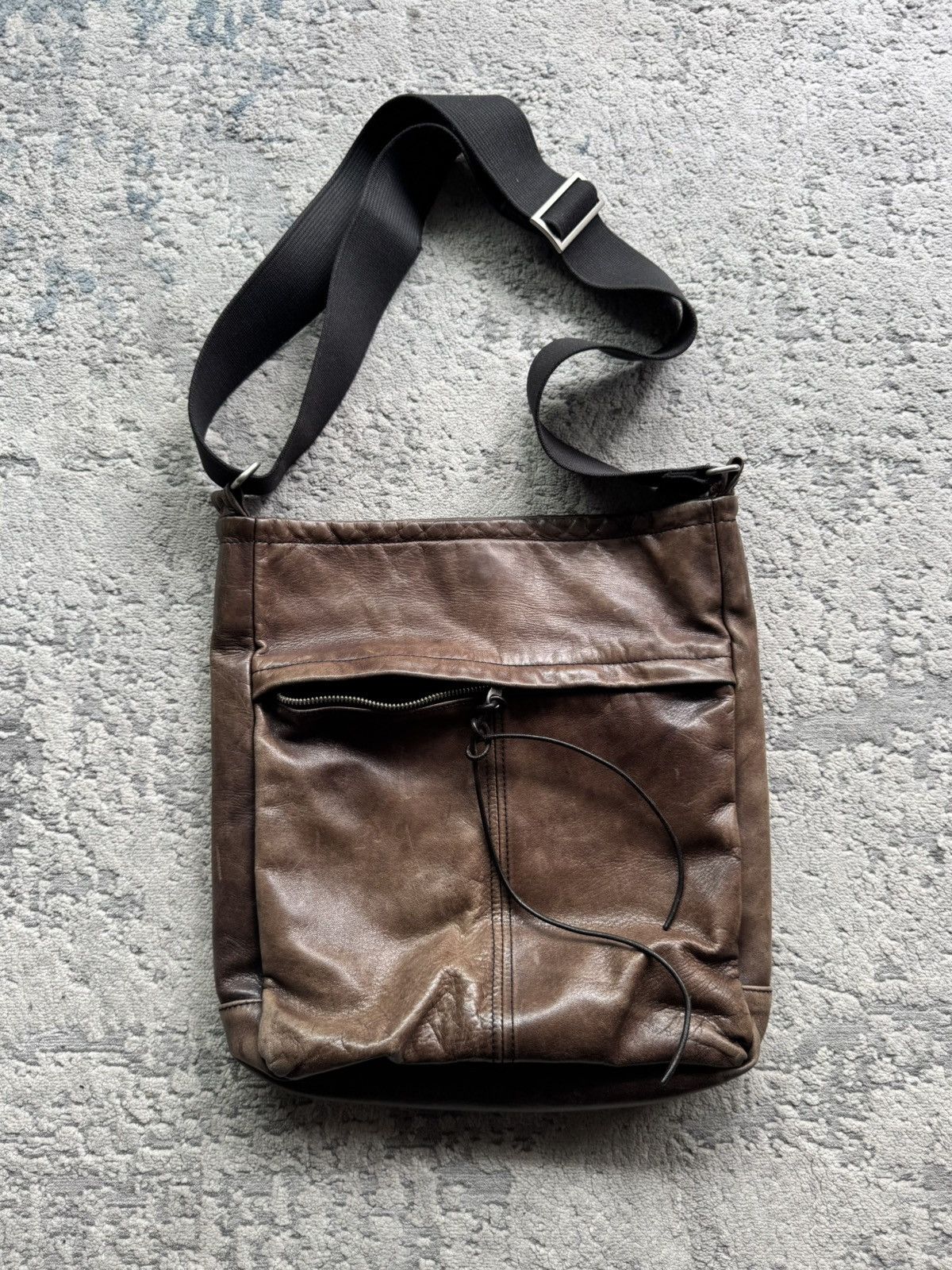 Yohji Yamamoto Yohji Yamamoto Vintage Leather Shoulder Bag Size ONE SIZE - 2 Thumbnail