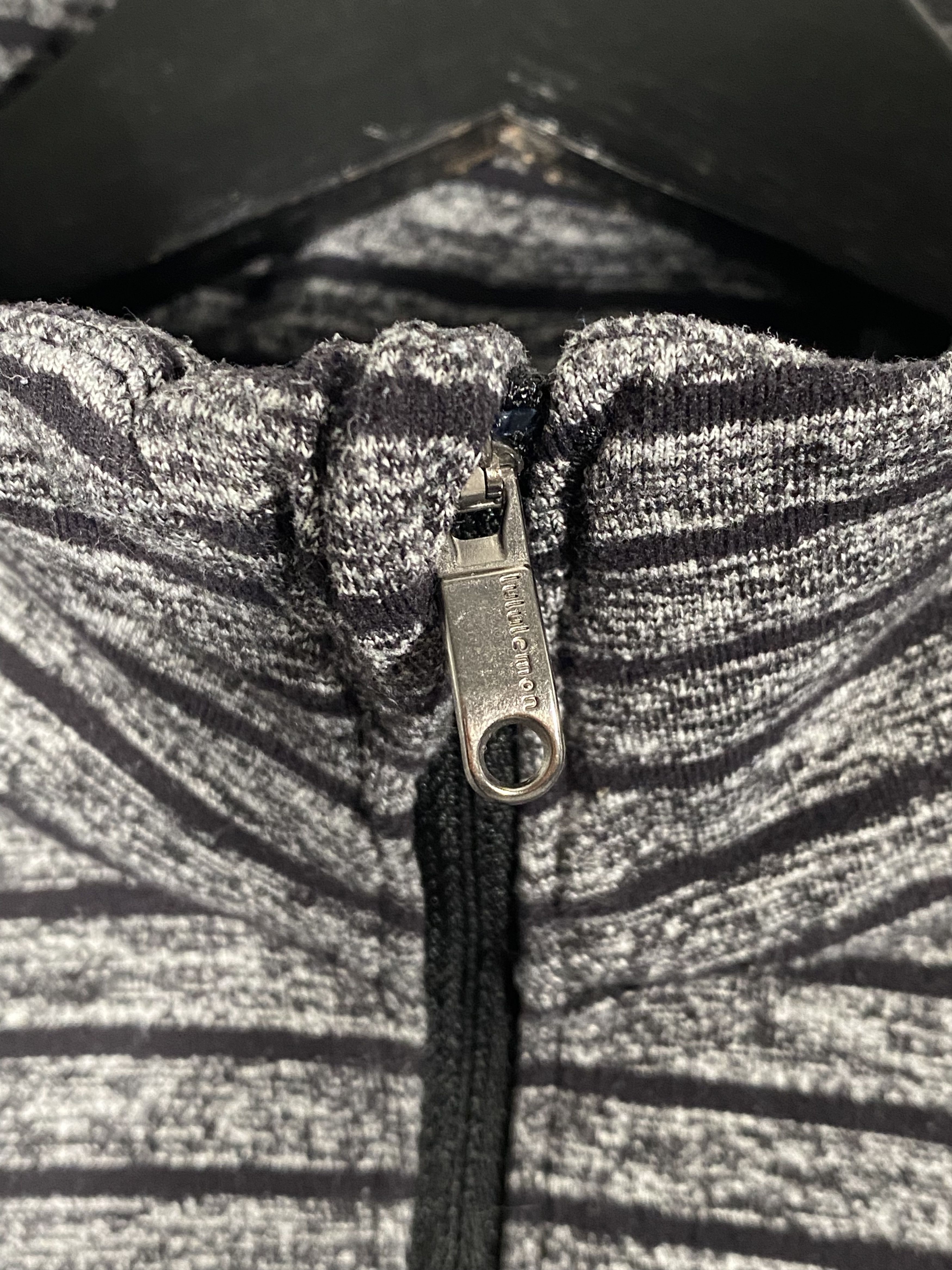 Lululemon Lululemon Studio Half Zip Classic Stripe Heathered Black Size US M / EU 48-50 / 2 - 2 Thumbnail