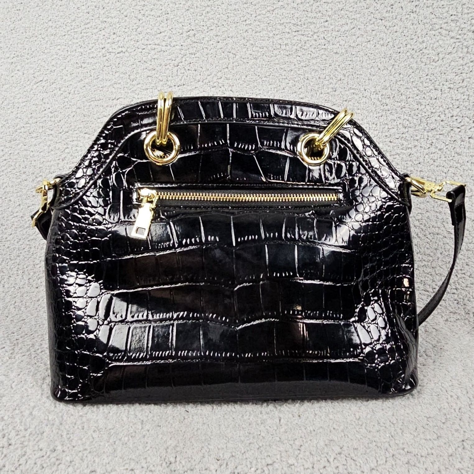 Vintage Margot Diamonds Lace Rose Messenger Bag NWOT Women Leather Exterior Black Lace Pattern Argyle/Diamond Gift Size ONE SIZE - 3 Thumbnail