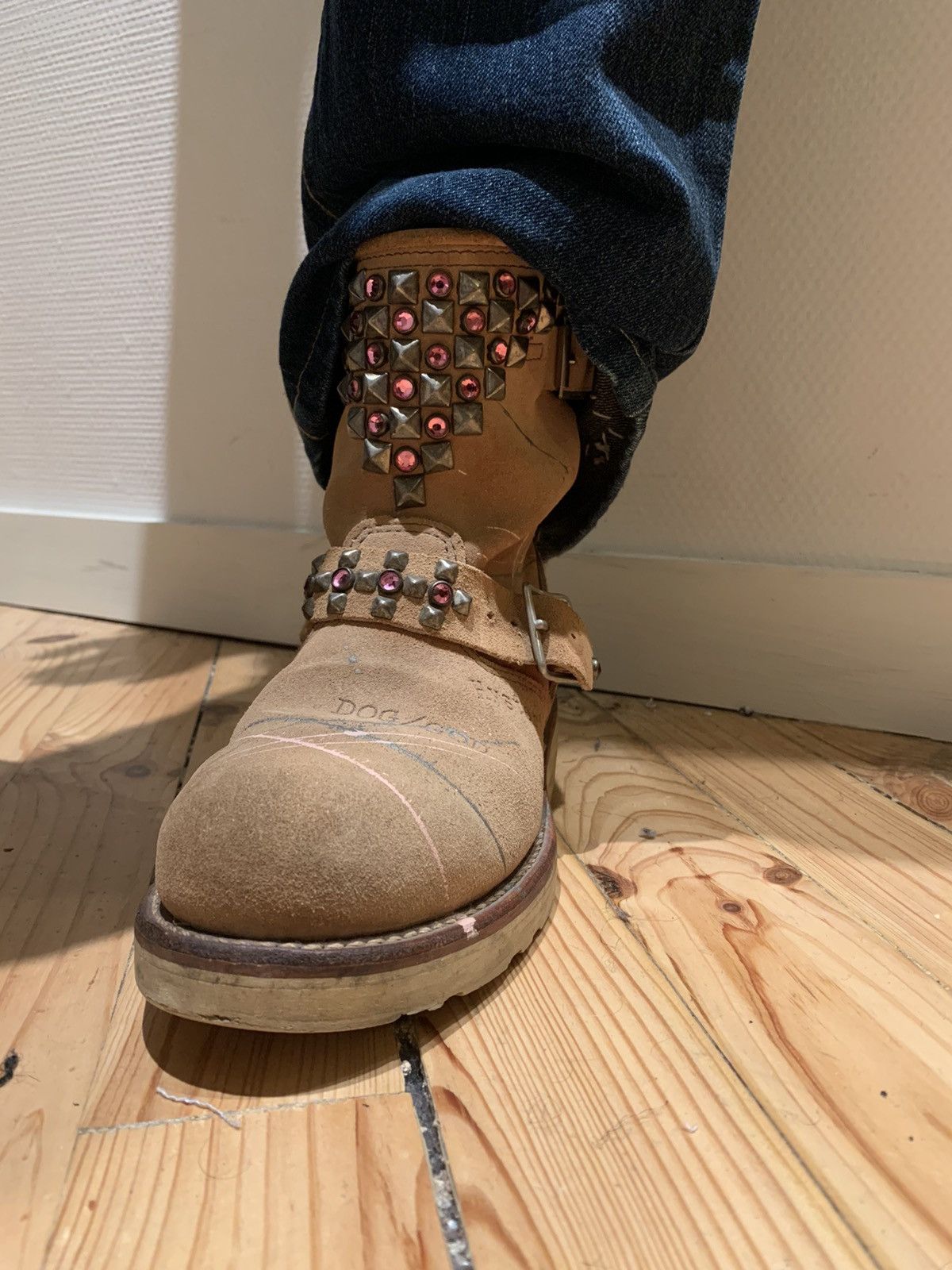 hysteric glamour studs engineer boots