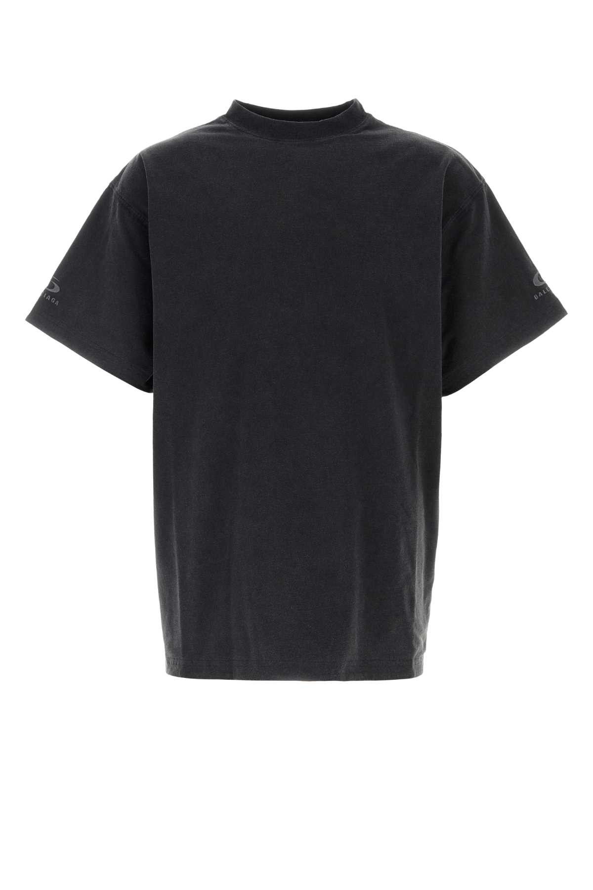Balenciaga Slate Cotton Oversize Reversbile T-Shirt Size US S / EU 44-46 / 1 - 1 Thumbnail