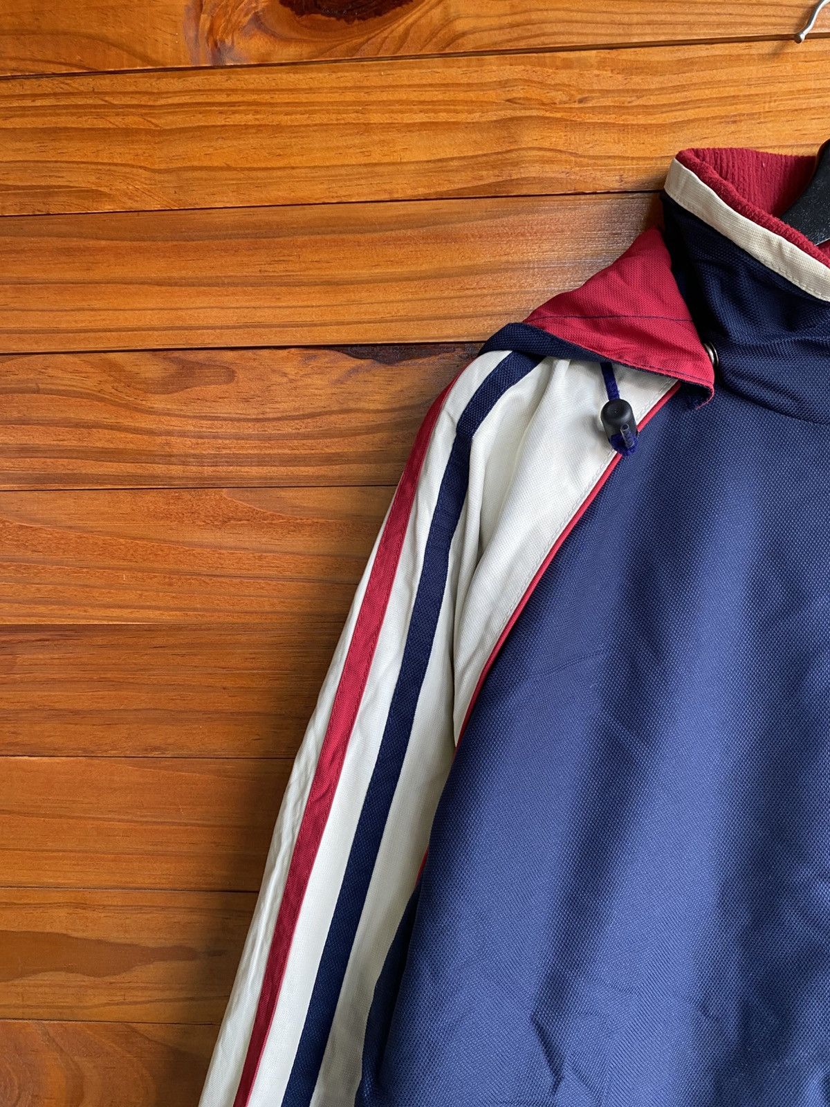 Ellesse × Goldwin Vintage Ellesse Halfball Hooded Jacket Navy White Red Jacket Size US S / EU 44-46 / 1 - 11 Thumbnail