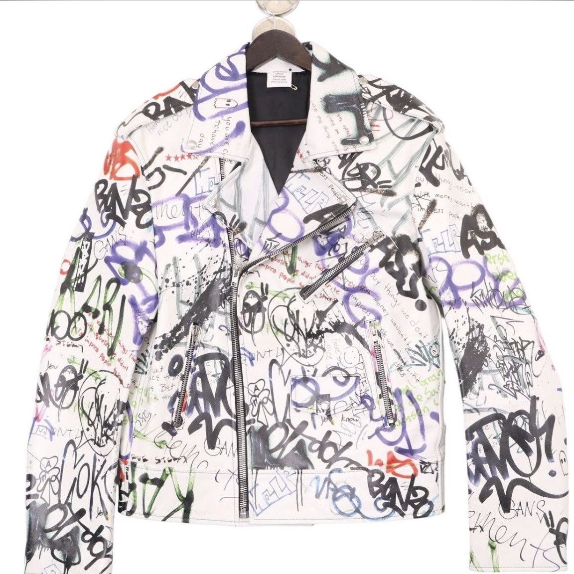 Vetements Vetements Graffiti Rider Jacket Size US S / EU 44-46 / 1 - 1 Thumbnail