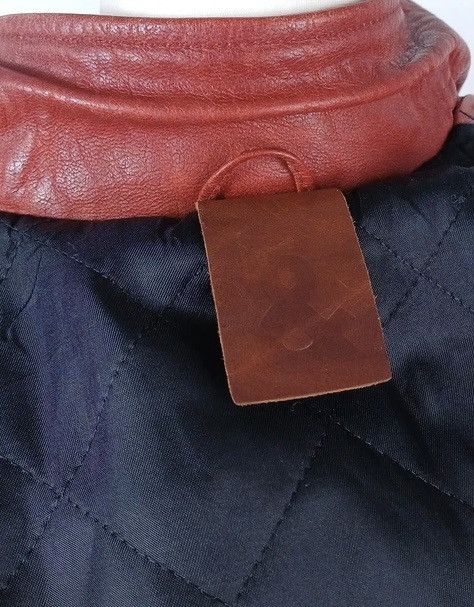 Dolce & Gabbana 1990s Dolce & Gabbana Red Biker Leather Jacket Size S / US 4 / IT 40 - 5 Thumbnail