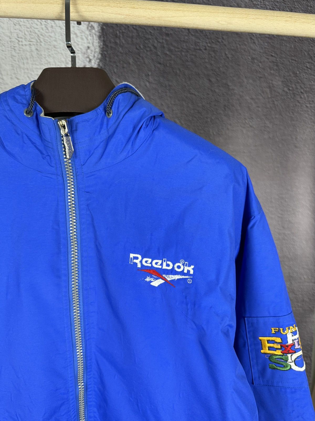 Reebok Vintage 90s Reebok 'Fun Explosion' Blue Jacket Embroidered Size US M / EU 48-50 / 2 - 4 Thumbnail