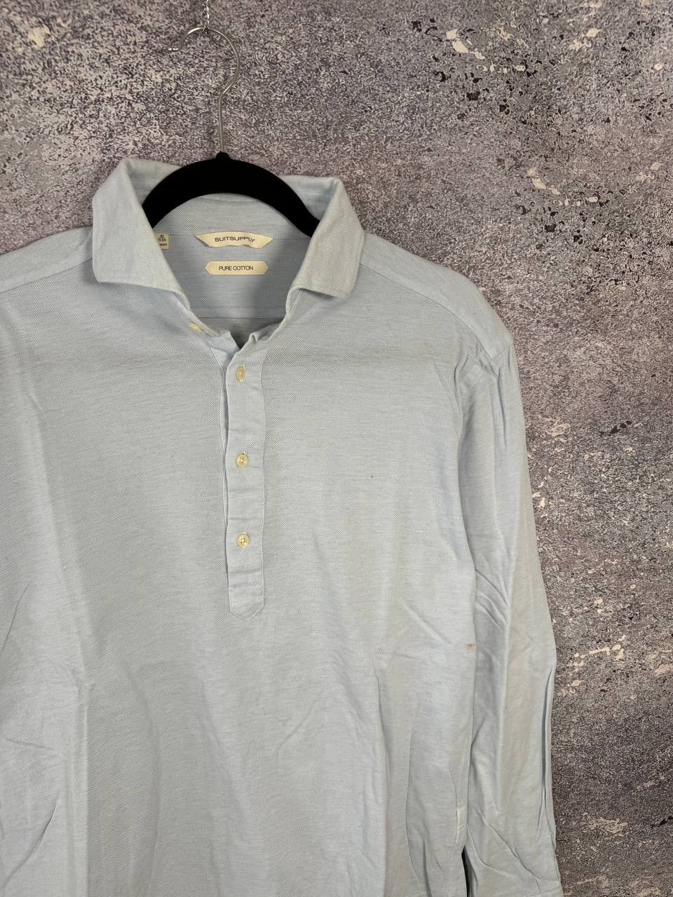 Suitsupply Suitsupply Blue Pure Cotton Long Sleeve T-Shirt Medium Size US M / EU 48-50 / 2 - 2 Thumbnail