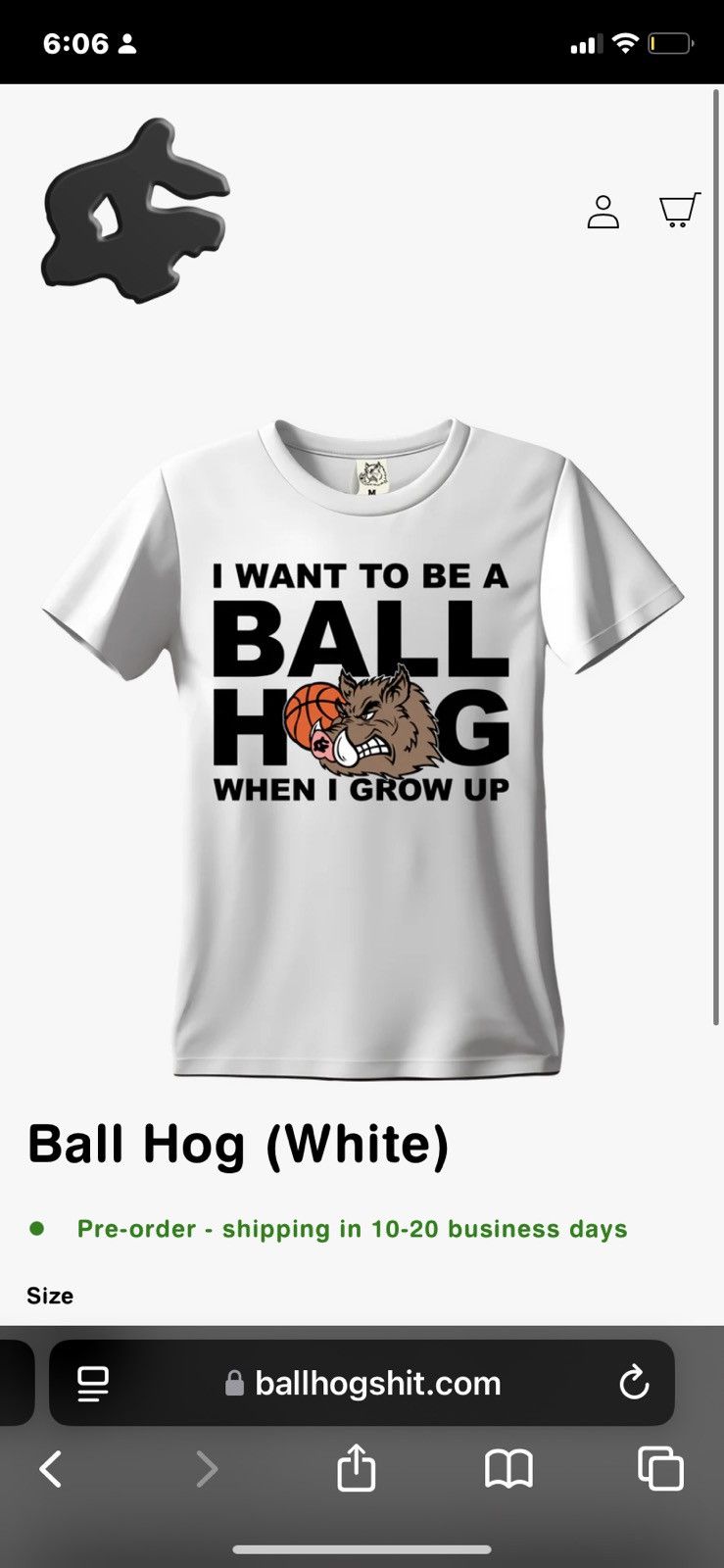 Cordone I wanna be ballhog when i grow up (ordered) Size US S / EU 44-46 / 1 - 1 Thumbnail