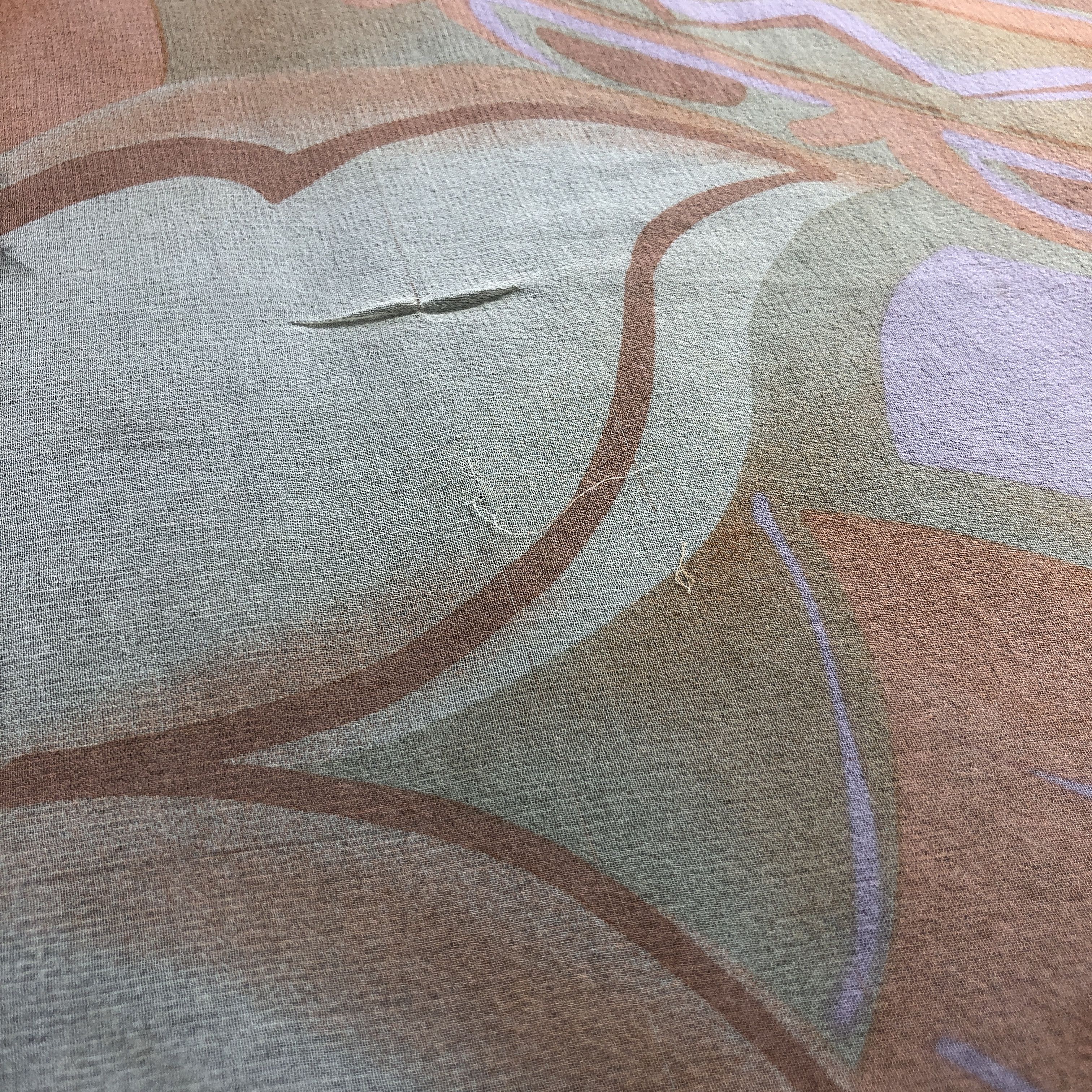 Vintage Gianni Accardi Floral Hand Rolled Silk Scarf M1078 Size ONE SIZE - 7 Thumbnail