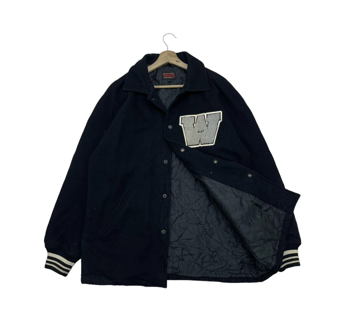 Hook-Ups VTG Warp USA Skateboarding Varsity Jacket Size US XL / EU 56 / 4 - 2 Thumbnail