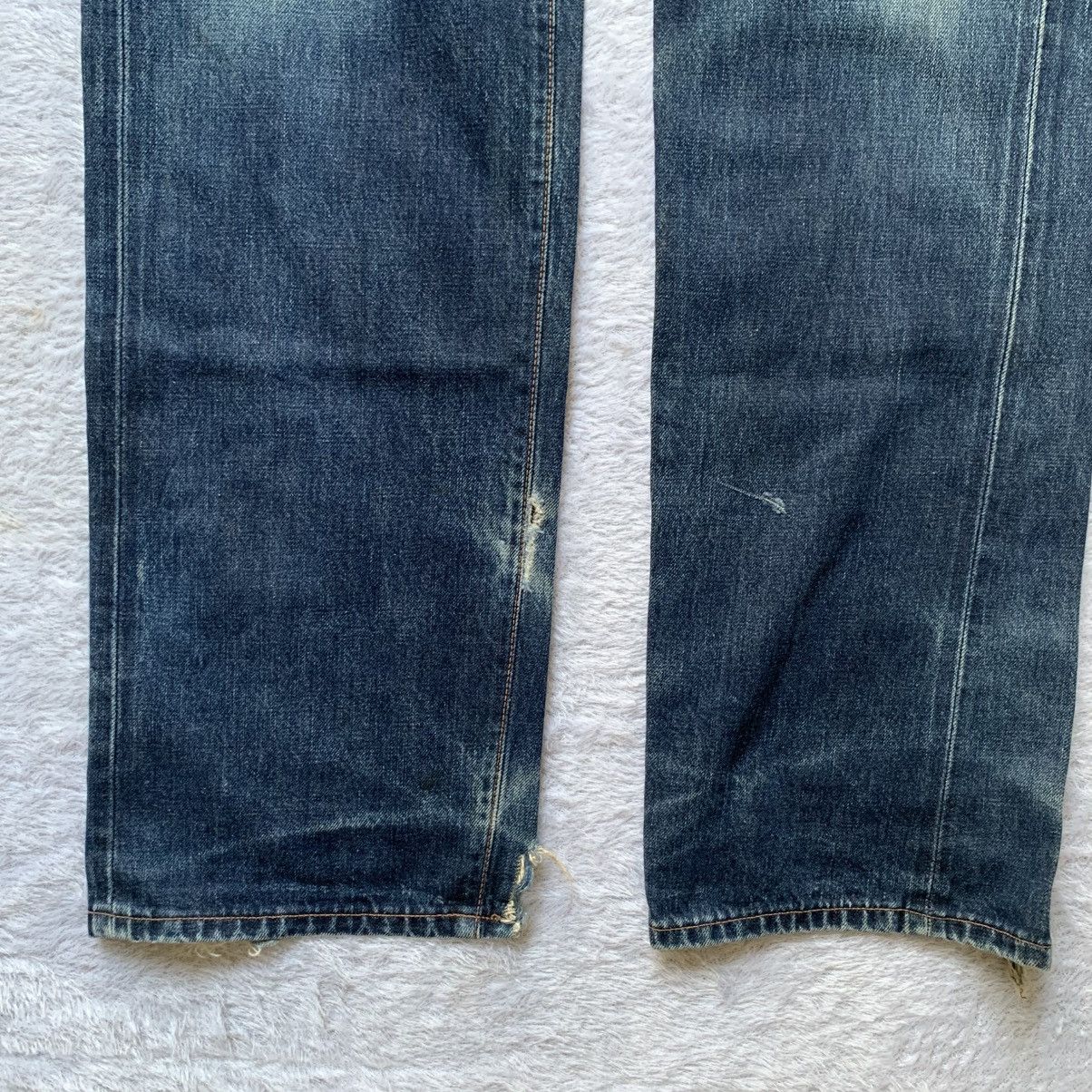 Big John Vintage big john first model distressed and ripped selvedge Size US 30 / EU 46 - 2 Thumbnail