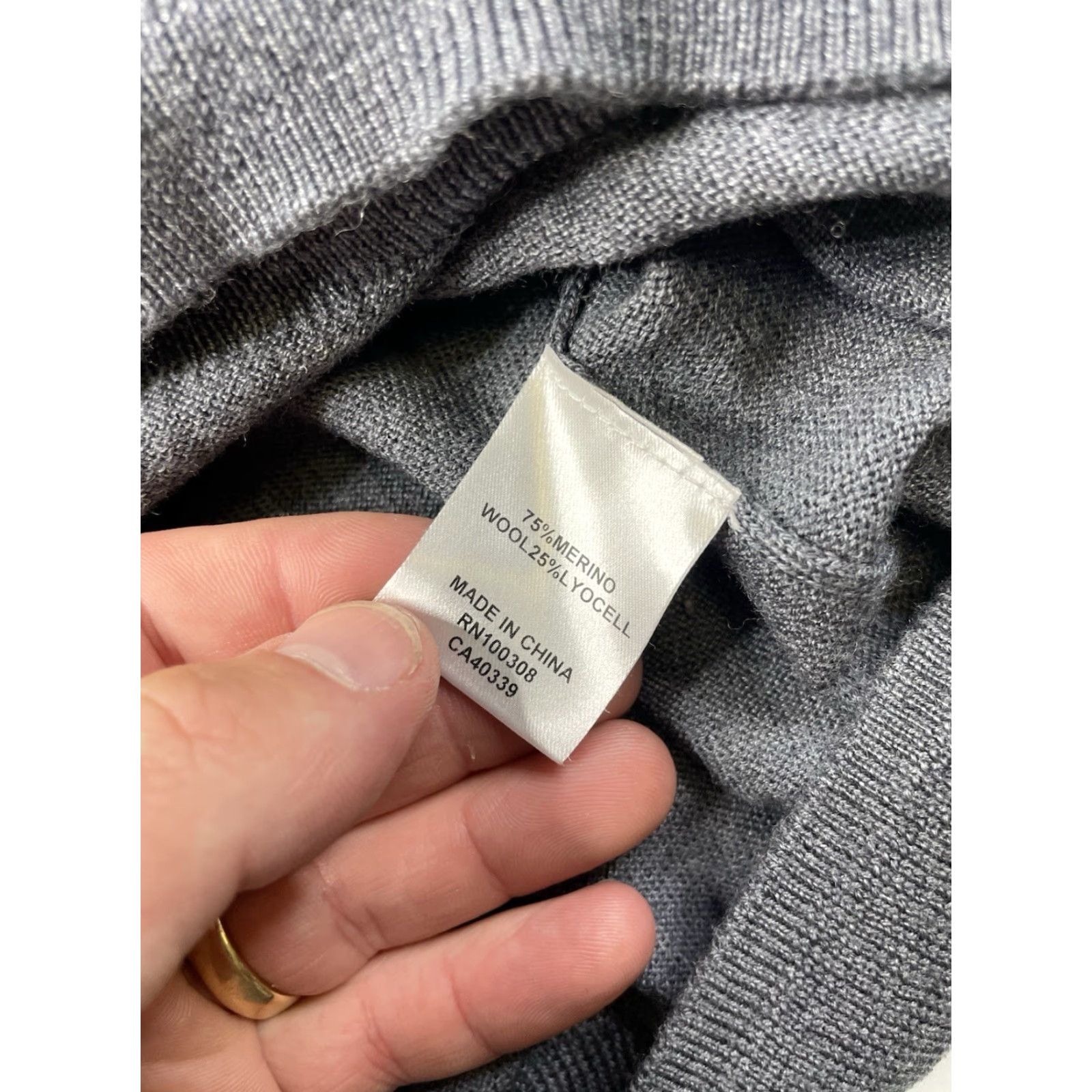 Peter Millar Peter Millar Sweater 1/4 Zip Gray Merino Wool Lyocell 2XL Regular Men Size US XXL / EU 58 / 5 - 5 Thumbnail