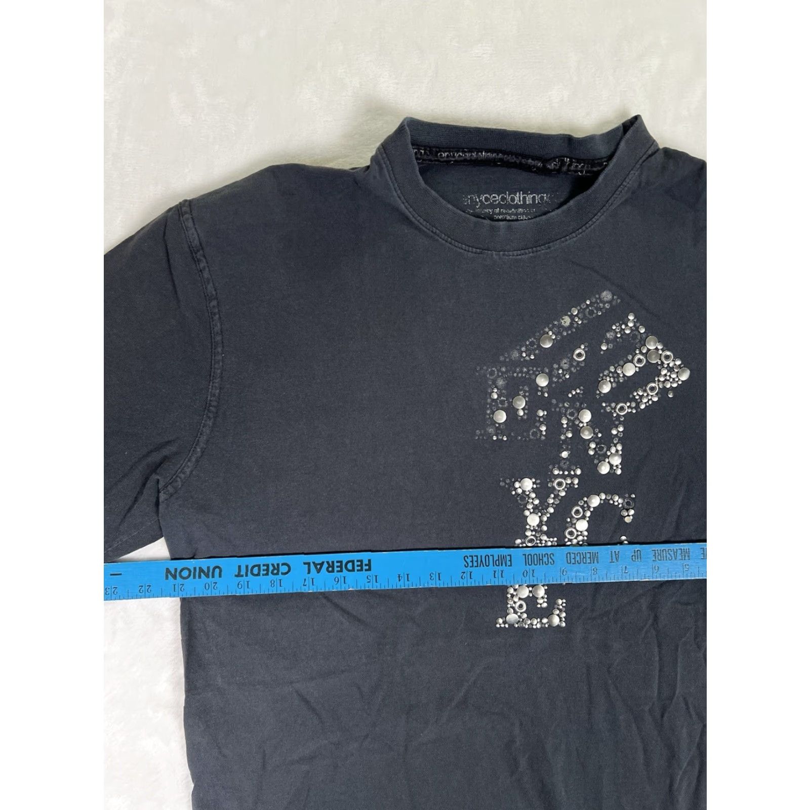 Enyce VINTAGE enyce T-Shirt Size L Black Hip Hop 90s Studded Faded Men Shirt Graphic Print Short Sleeve Crew Neck Size US L / EU 52-54 / 3 - 3 Thumbnail
