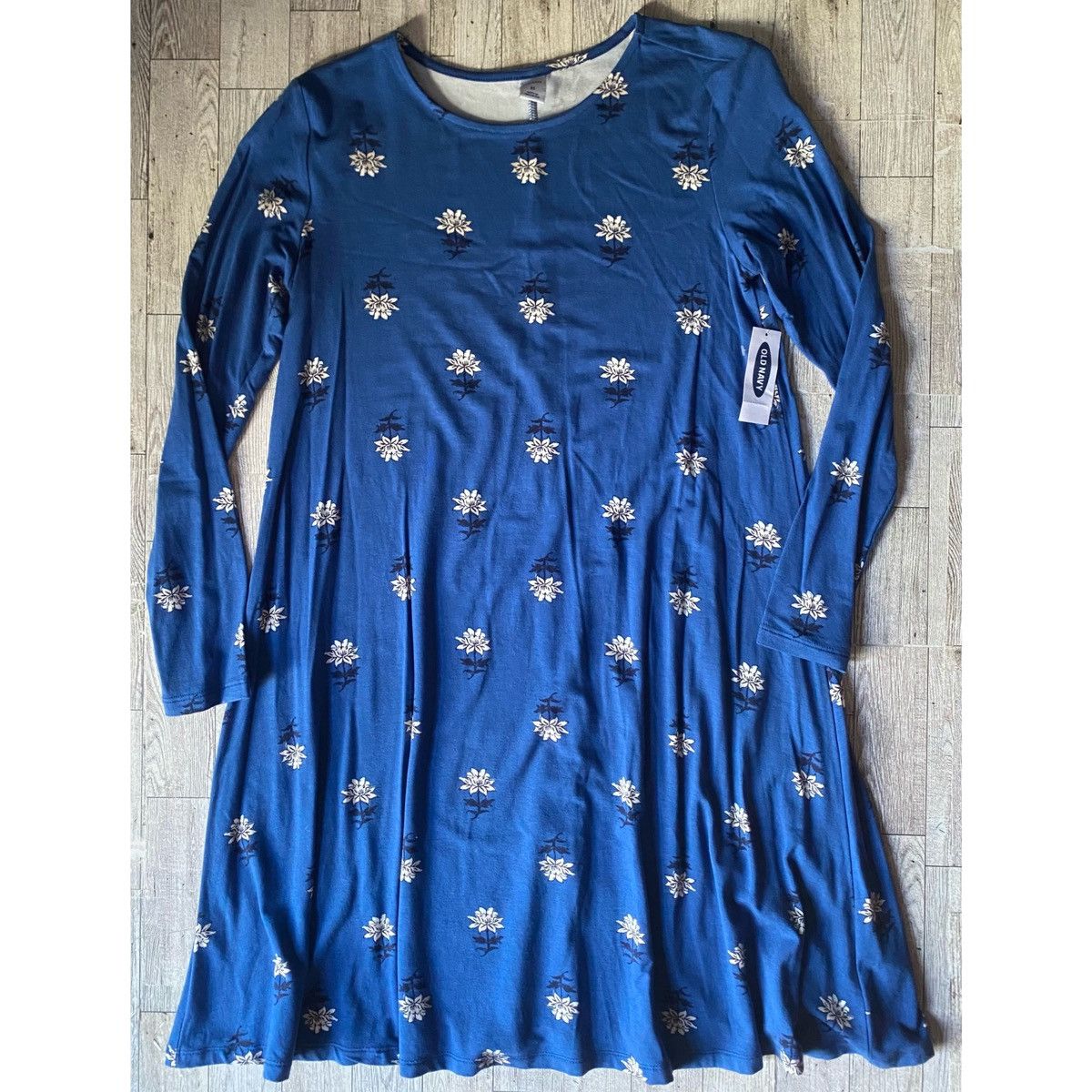 Old Navy Old Navy, Blue Floral, 3/4 Long Sleeve Mini Dress Size XS / US 0-2 / IT 36-38 - 9 Thumbnail