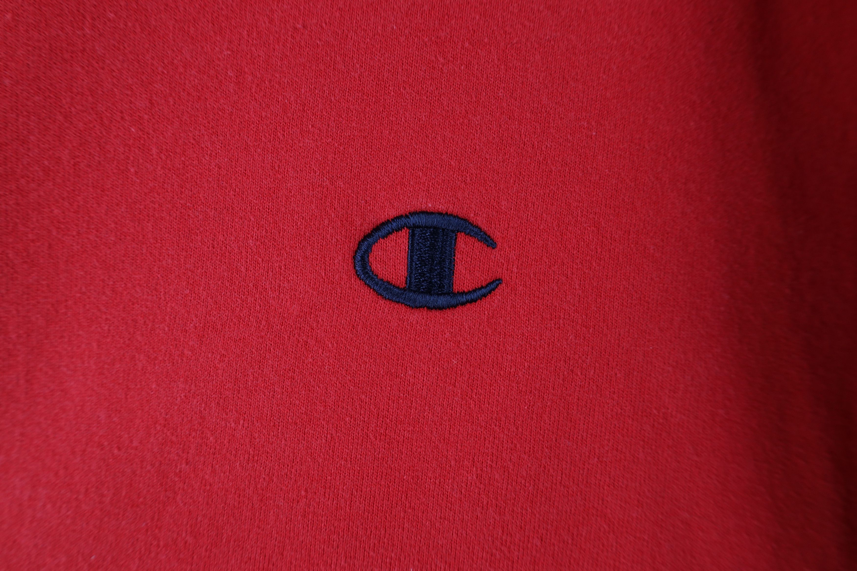 Champion Vintage 90s Champion Classic Logo Crewneck Sweatshirt Red Size US L / EU 52-54 / 3 - 4 Thumbnail