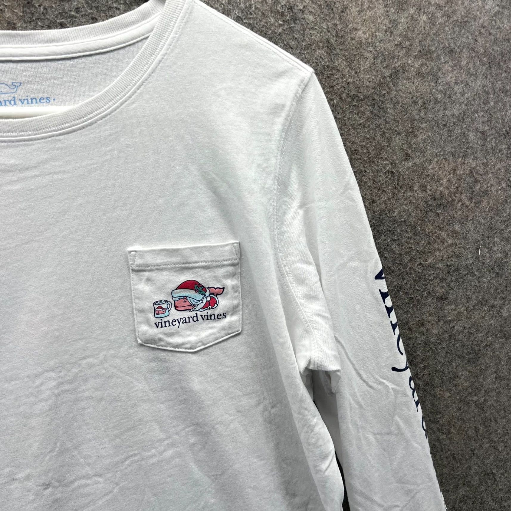Vineyard Vines Vineyard Vines Shirt Womens Medium White Long Sleeve Christmas Whale Santa Tee Shirt Size M / US 6-8 / IT 42-44 - 7 Thumbnail