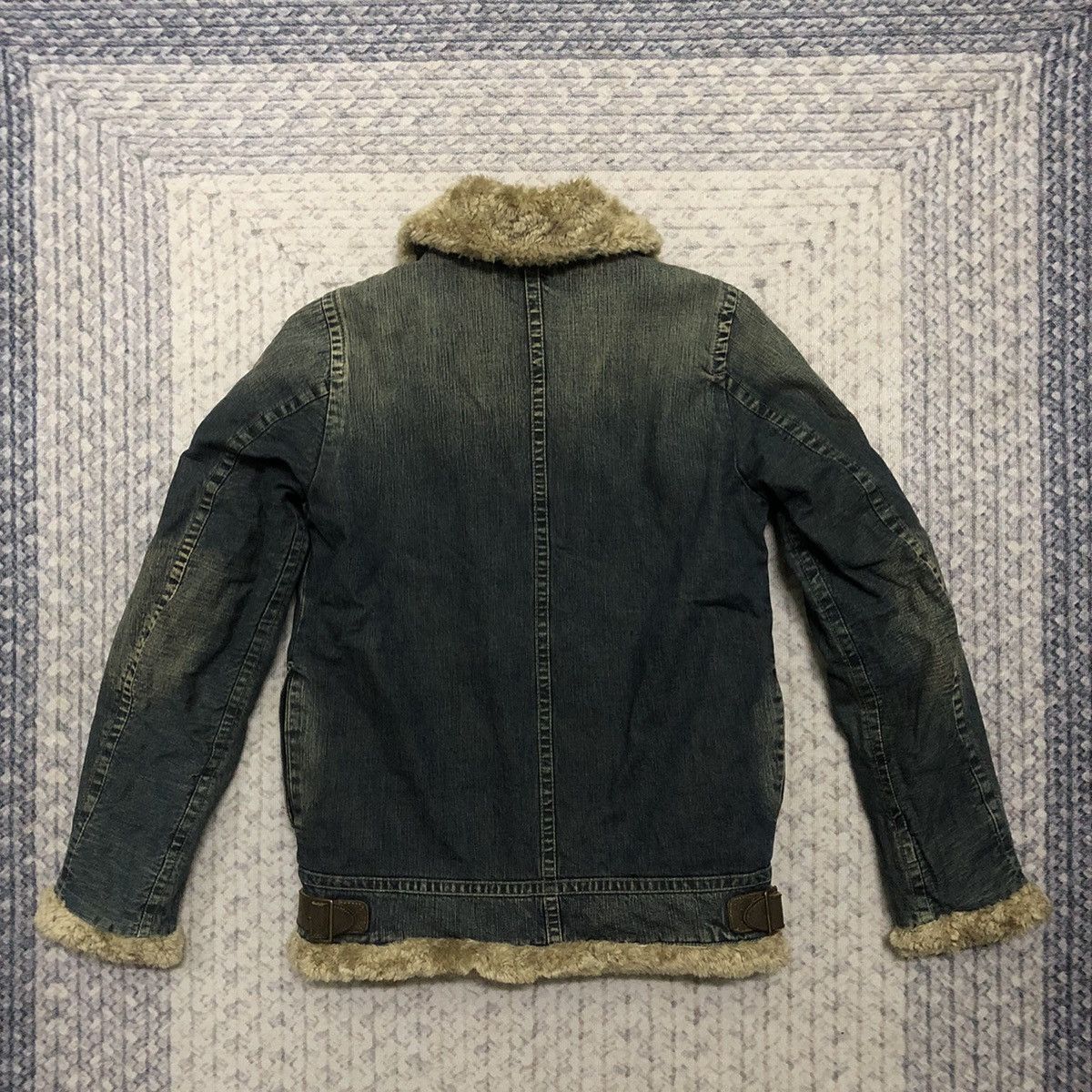 Japanese Brand × Johnbull × Vintage Rare Vintage Johnbull Fur Denim Jacket Size US XXS / EU 40 - 7 Thumbnail