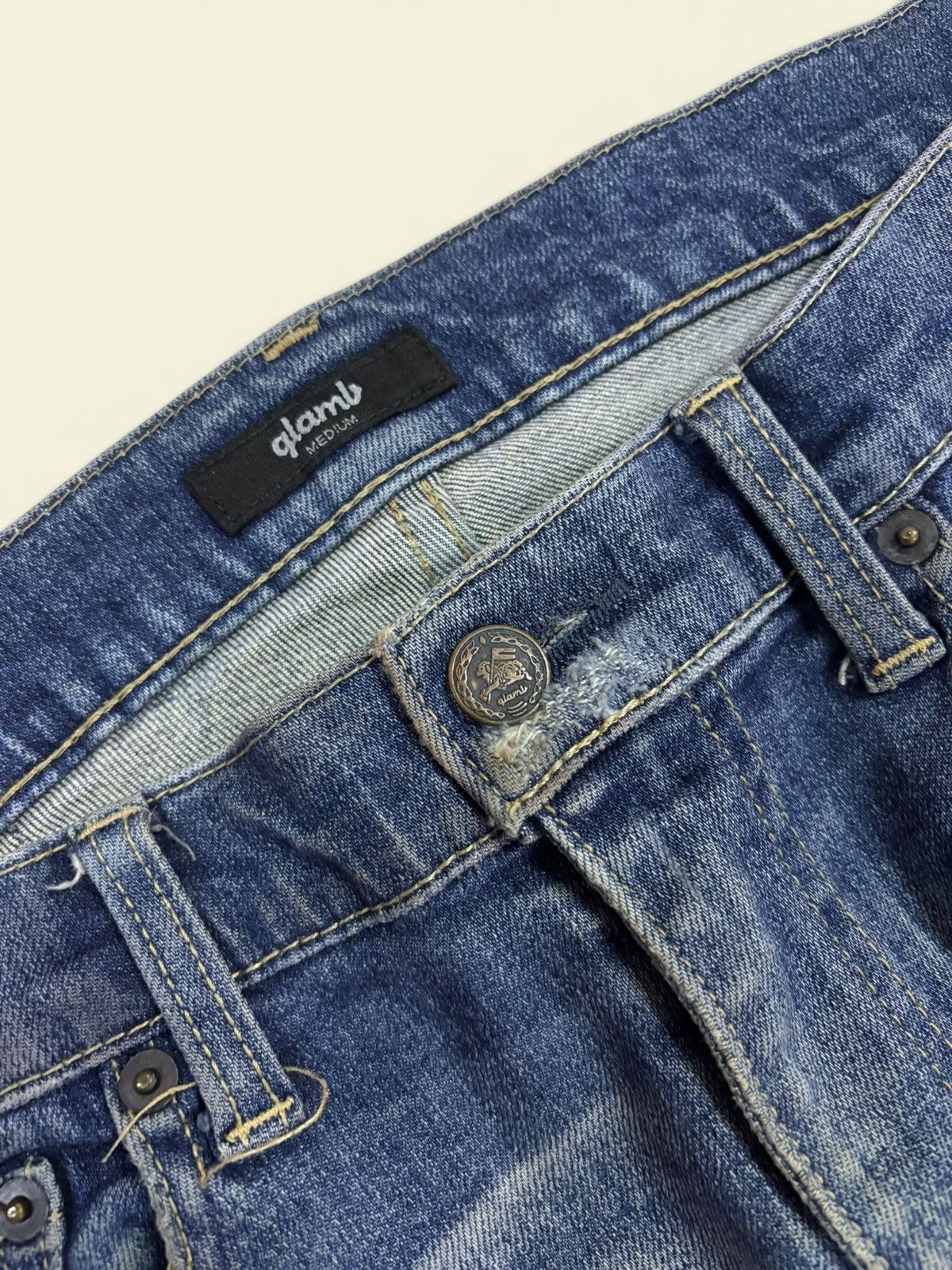 Hysteric Glamour Japan Glamb Sparkler Embroidered Splatter Punk Skinny Jeans Size US 32 / EU 48 - 6 Thumbnail