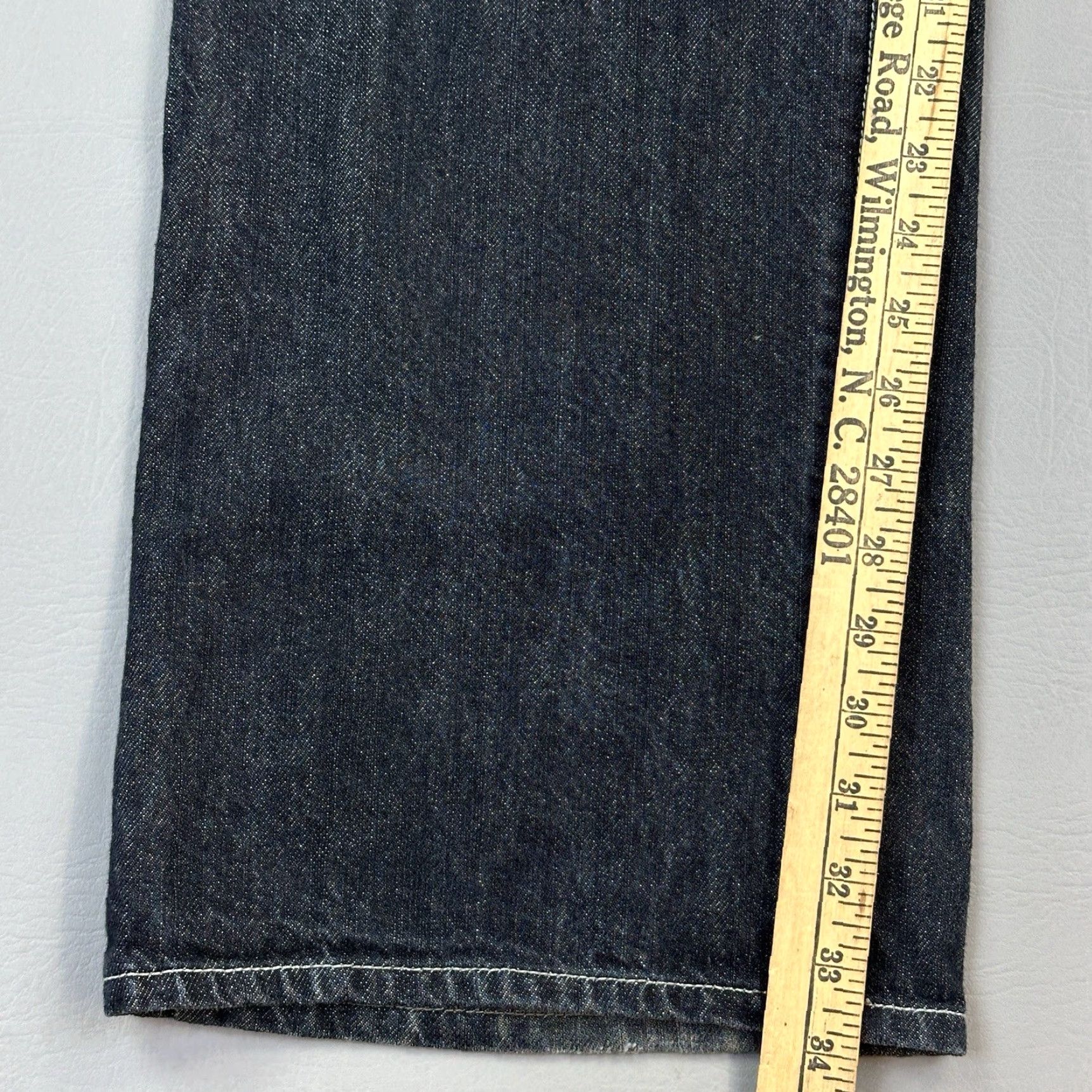 Templa VINTAGE Temple Jeans Mens 40x34 Dark Wash Wide Leg Baggy Hip Hop Button Fly Y2K Jeans Size US 40 / EU 56 - 3 Thumbnail