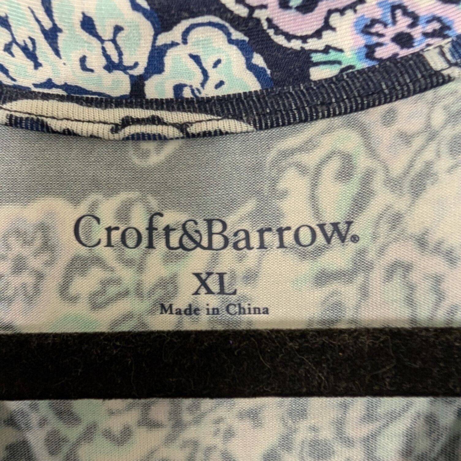 Croft & Barrow Croft & Barrow Paisley Dress Womens Size XL Blue V Neck Line Size XL / US 12-14 / IT 48-50 - 6 Thumbnail