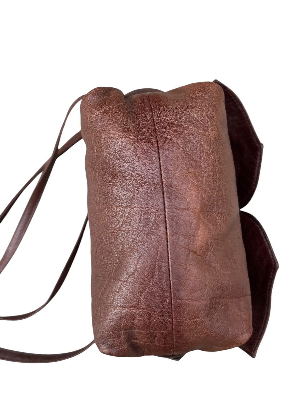 Leather Vintage IBIZA Japan Faded Patina Leather Mini Bag Size ONE SIZE - 18 Thumbnail