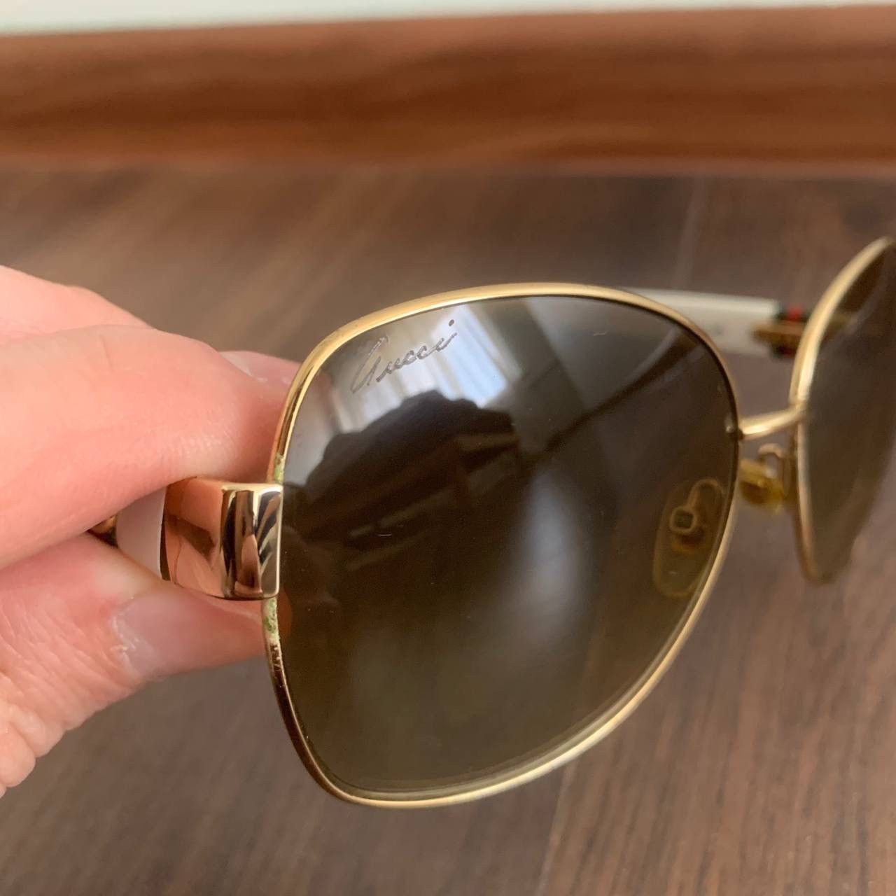 Dolce & Gabbana × Gucci Gucci gold sunglasses streetwear x supreme Size ONE SIZE - 4 Thumbnail