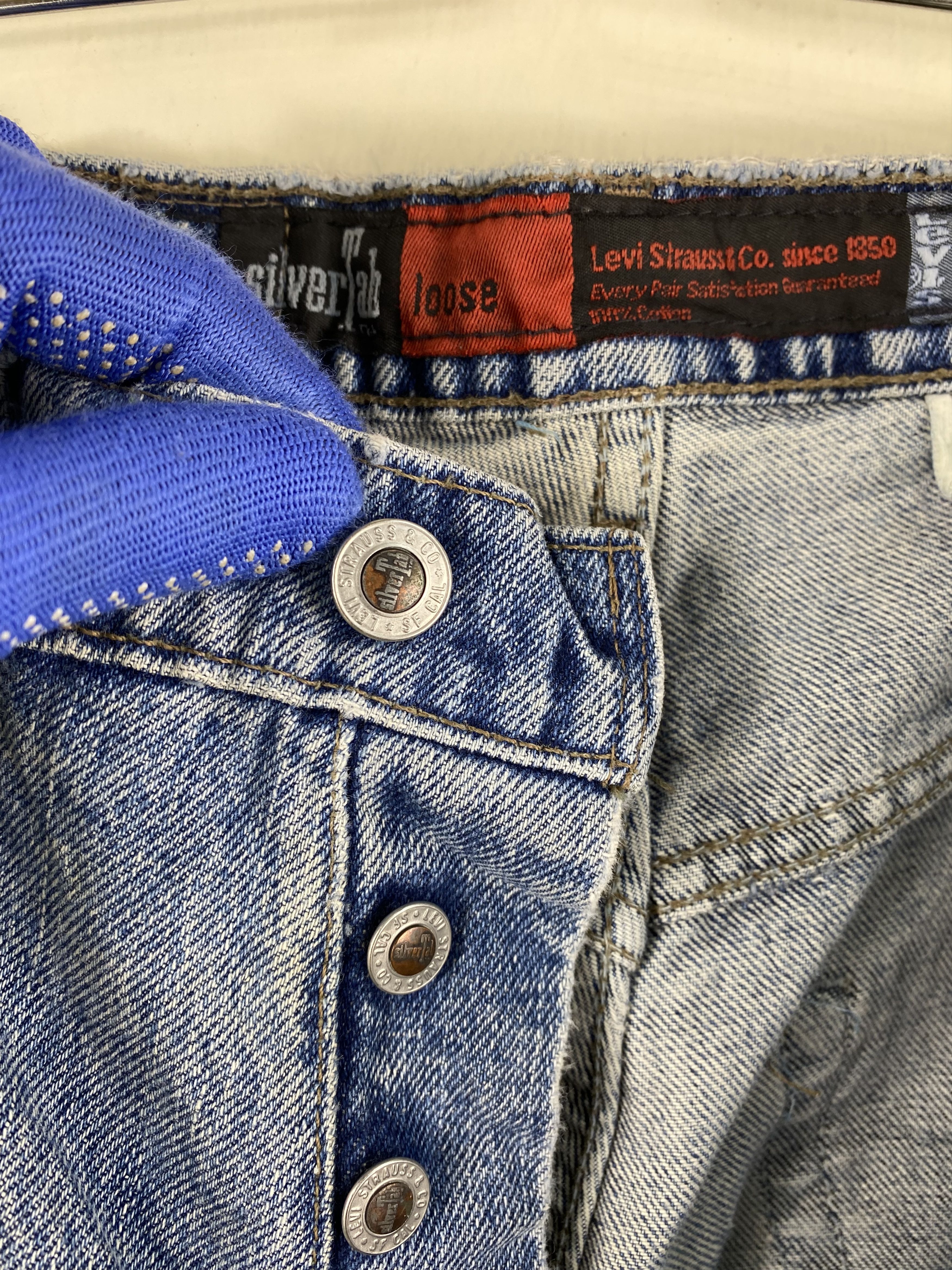 Levi's Vintage Clothing Vintage 90S Levis Baggy Loose Silvertab Distressed Dirty Size US 33 - 4 Thumbnail
