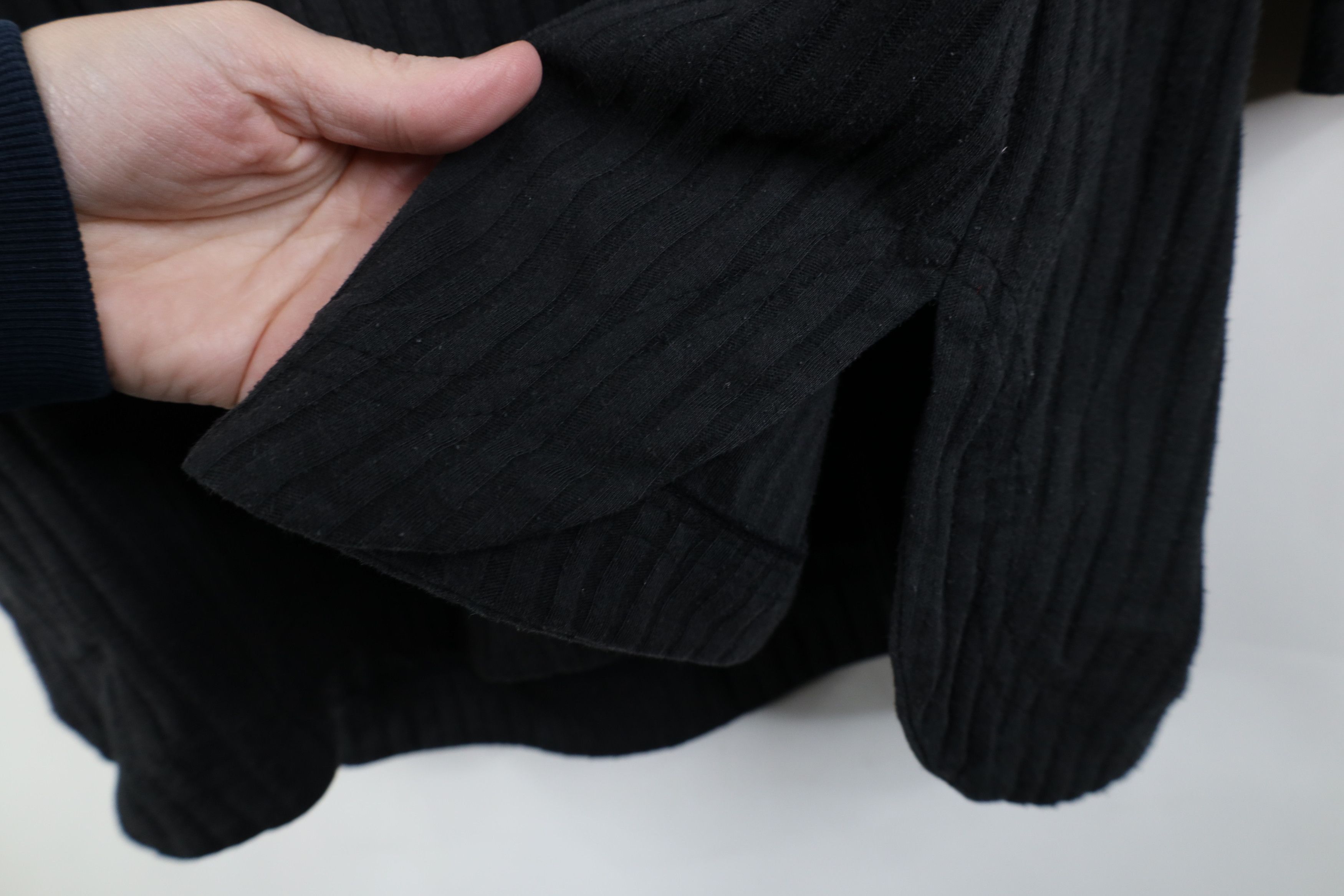 Vintage Vintage 90s Streetwear Ribbed Henley Tunic T-Shirt Black Size 3XL / US 20-22 - 10 Thumbnail