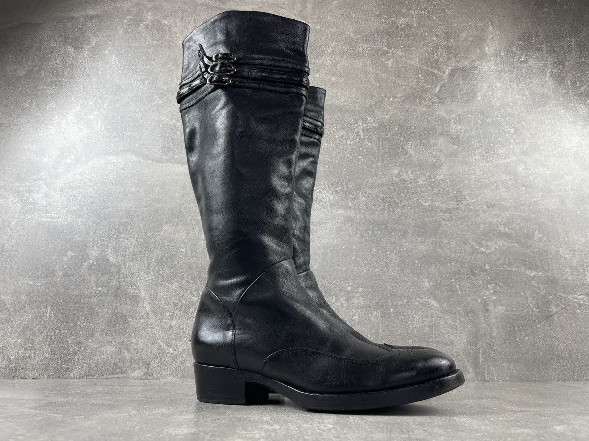Ermanno Scervino Ermanno Scervino Avant Garde Black Leather Belts Boots Size US 8 / IT 38 - 2 Thumbnail