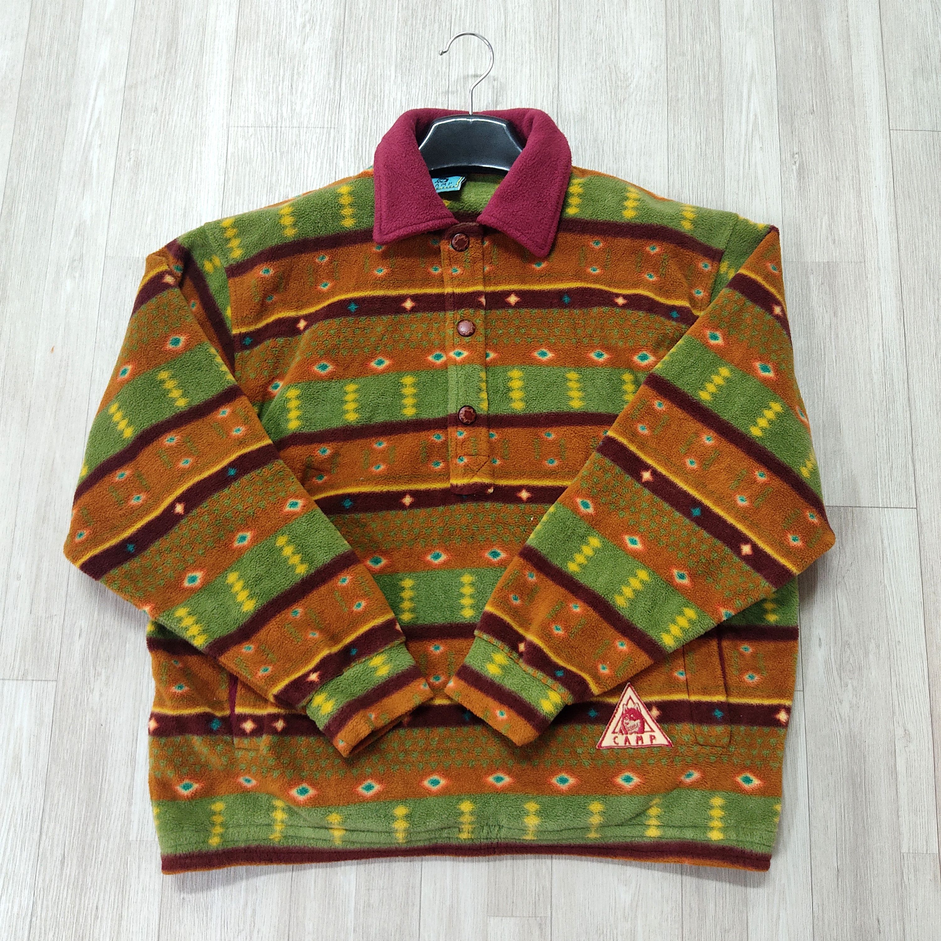 Camper CAMP Aztec Navajo Tribal Half Zipped Winter Flece Size US M / EU 48-50 / 2 - 11 Thumbnail