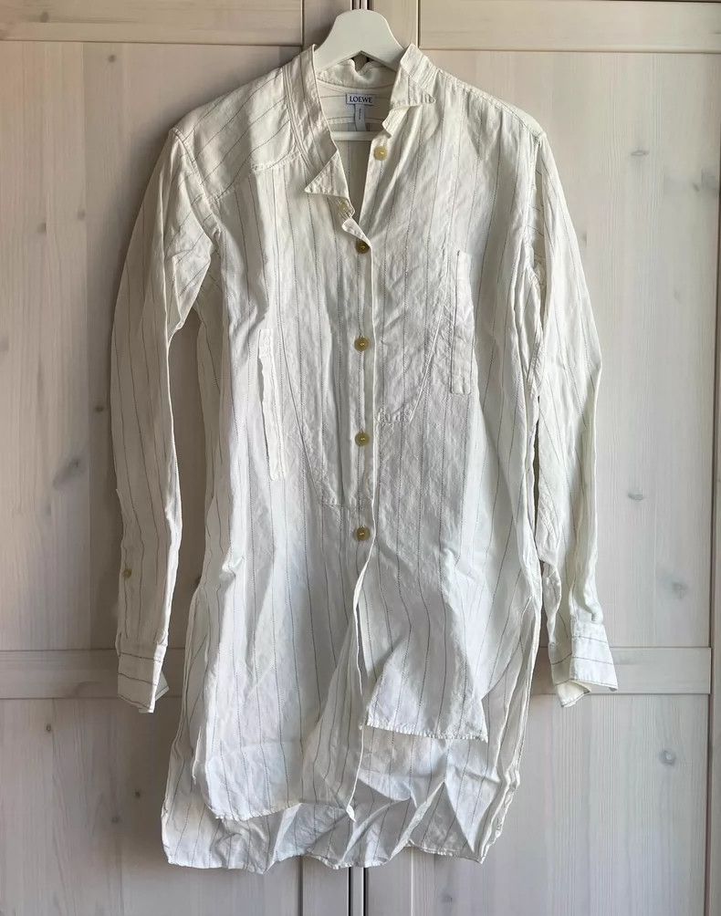 Loewe LOEWE Shirt, asymmetrical design, linen material, Size S / US 4 / IT 40 - 1 Thumbnail
