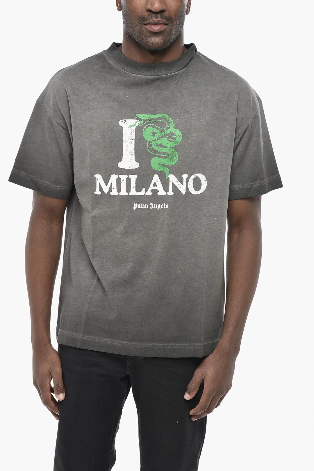 Palm Angels og1mm0226 Cotton T-Shirt in Grey Size US S / EU 44-46 / 1 - 1 Thumbnail