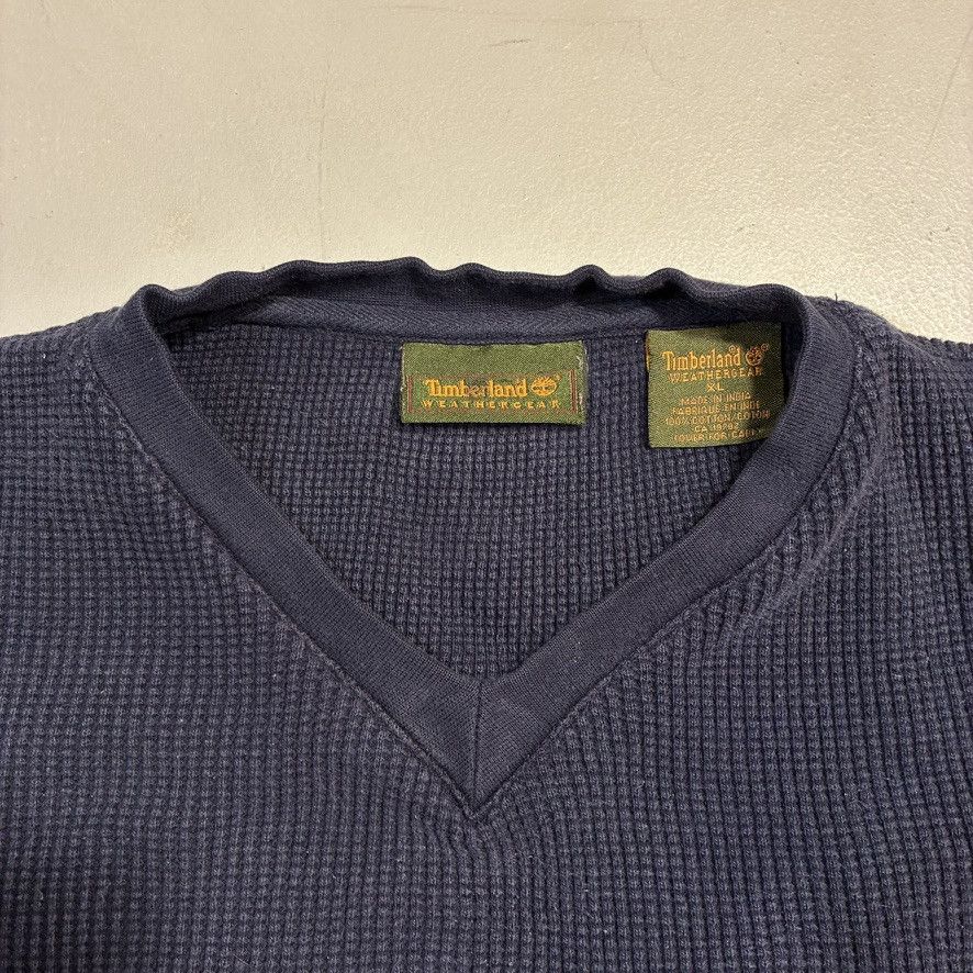Timberland Timberland Weathergear V-Neck Waffle Knit Thermal Pullover Size US XL / EU 56 / 4 - 3 Thumbnail