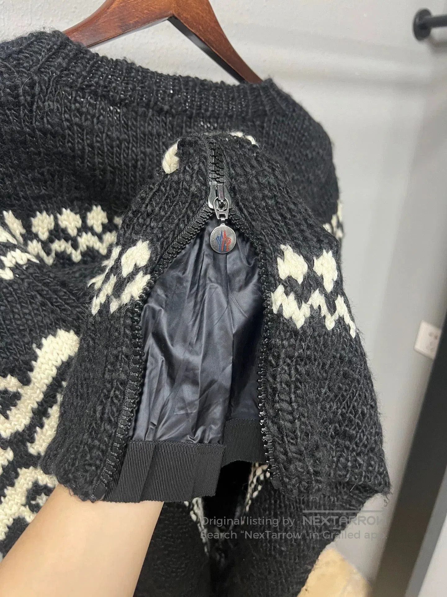 Moncler moncler knit sweater with geometric design. Size US L / EU 52-54 / 3 - 3 Thumbnail