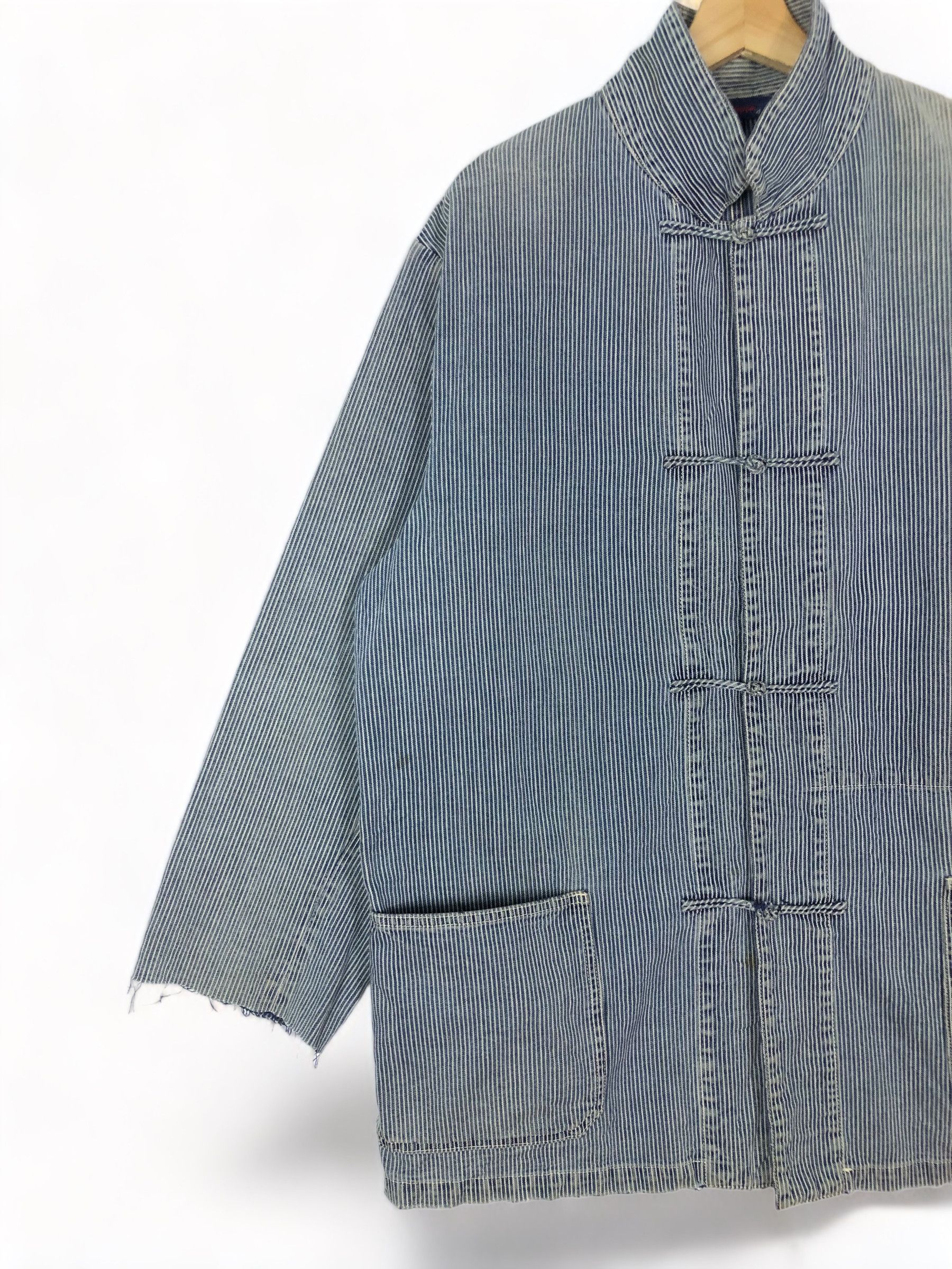 45rpm × Indigo × Vintage RARE🔥VINTAGE R BY 45RPM INDIGO HICKORY MANDARIN CHOREJACKET Size US L / EU 52-54 / 3 - 5 Thumbnail