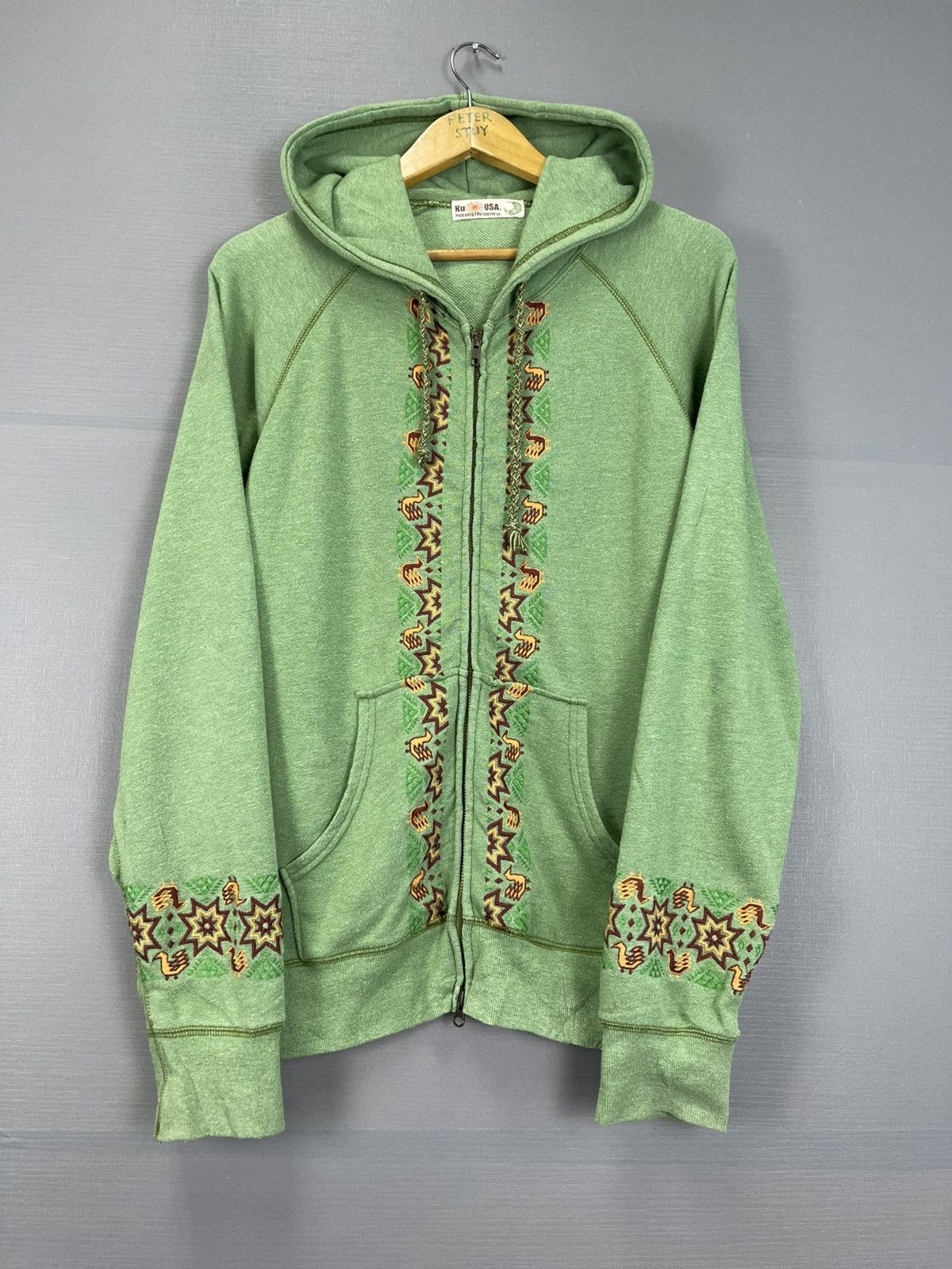 Japanese Brand Vintage Ku USA Hoodie Size US M / EU 48-50 / 2 - 7 Thumbnail