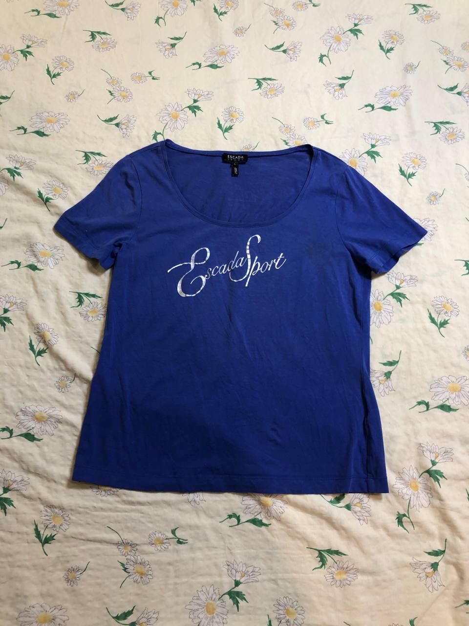 Escada Escada Sport Midnight Blue big logo tee Size L / US 10 / IT 46 - 1 Thumbnail