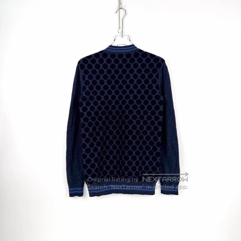 Hermes Hermes Blue Circular Pattern Wool Cardigan Size XS / US 0-2 / IT 36-38 - 4 Thumbnail