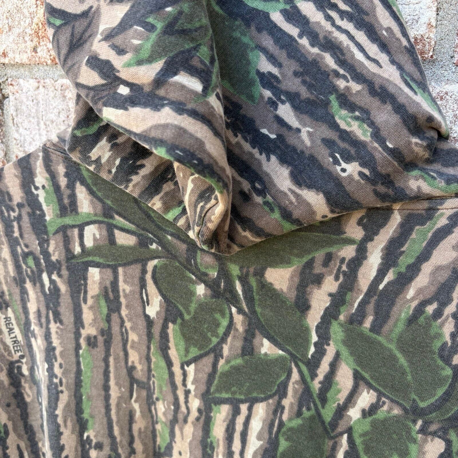 Jerzees Vintage 80s realtree bark hoodie full zip Size US L / EU 52-54 / 3 - 9 Thumbnail