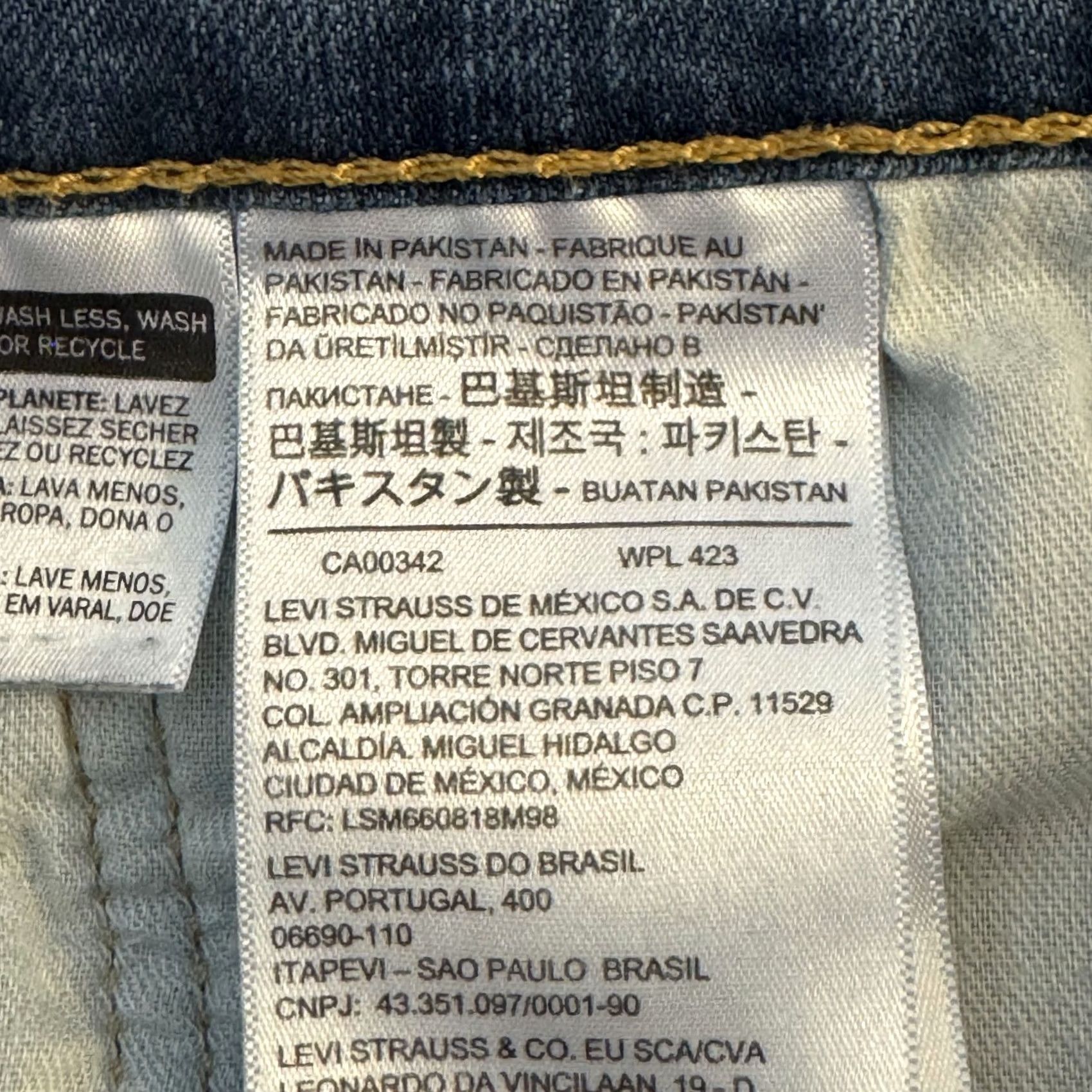 Levi's Levi's 559 Jeans Mens 34x30 Blue Denim Relaxed Straight Mid Rise Stretch Zip Fly Size US 34 / EU 50 - 5 Thumbnail