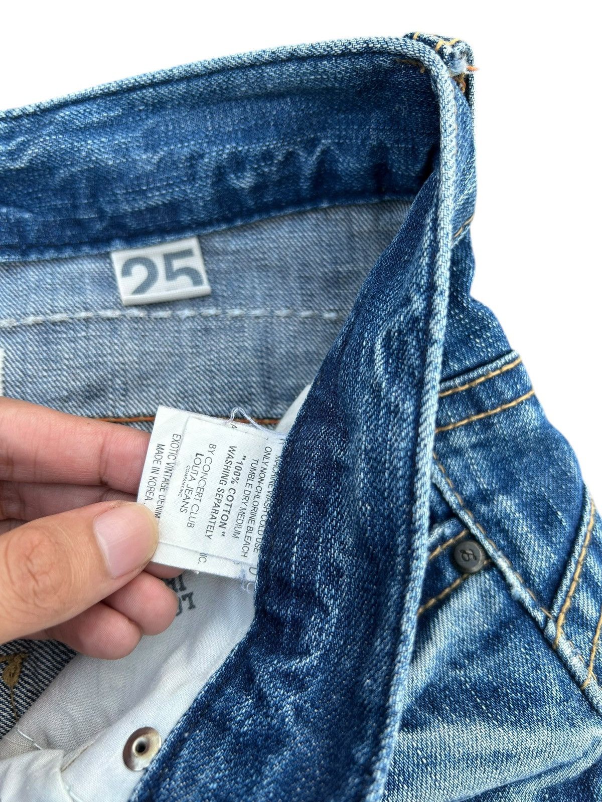 Kapital YOSHITOMO NARA LOLITA Exotic Vintage Distressed Denim Jeans Size US 30 / EU 46 - 11 Thumbnail