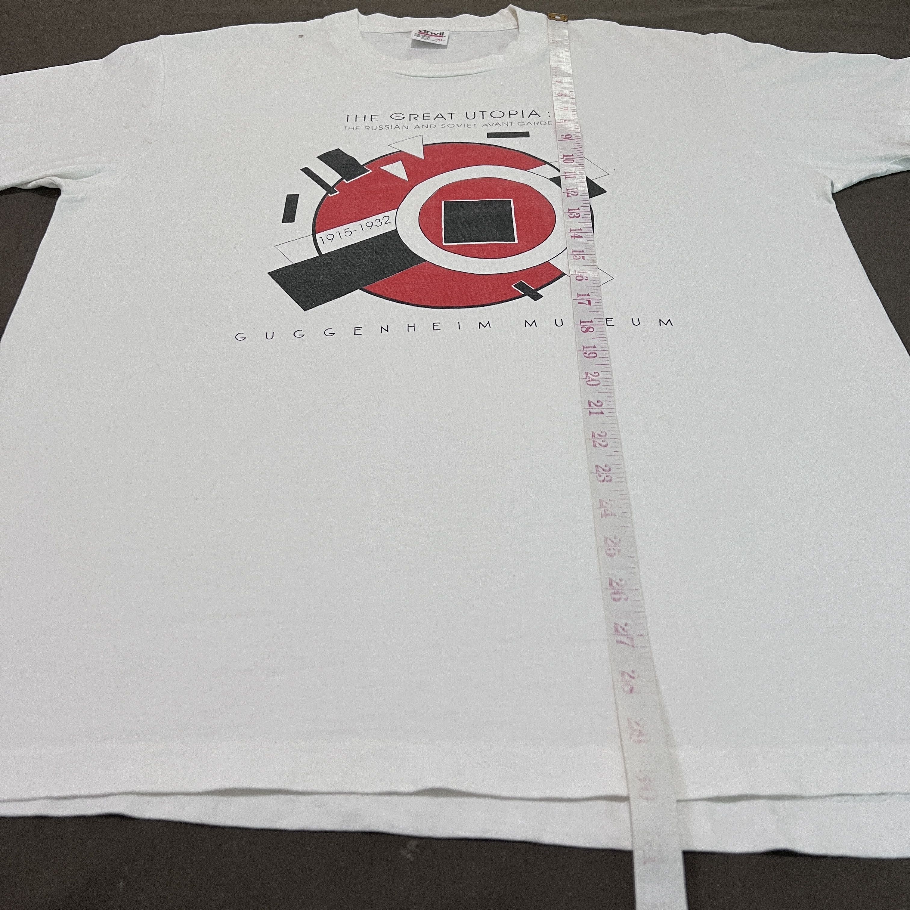 Vintage Vintage 90s The Great Utopia Guggenheim Museum Promo Tee Size US XL / EU 56 / 4 - 7 Thumbnail