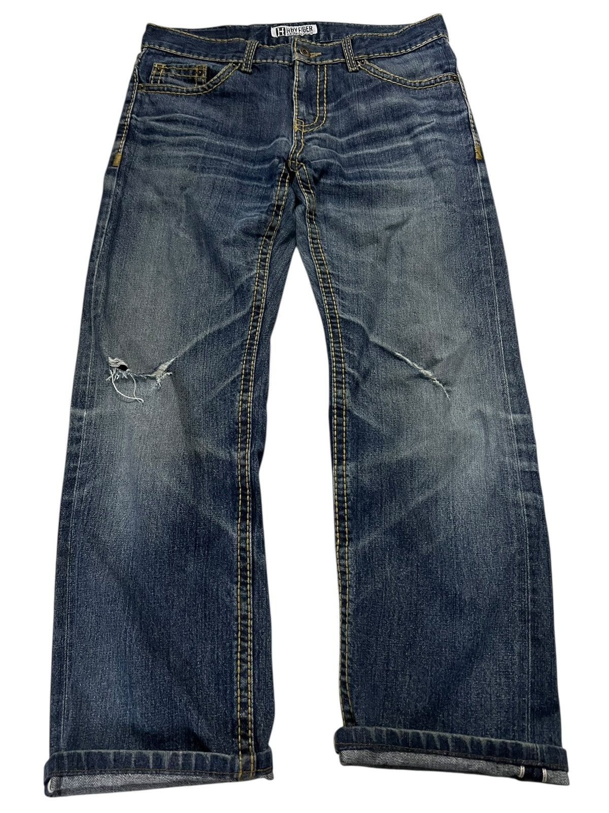 Japanese Brand H.By Figer Distress Selvedge Jean Size US 33 - 2 Thumbnail