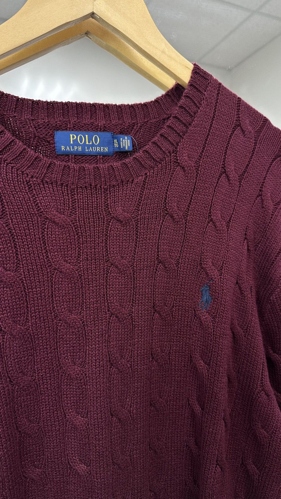 Polo Ralph Lauren Polo Ralph Lauren Cable-Knit Cotton Jumper Size US XL / EU 56 / 4 - 5 Thumbnail