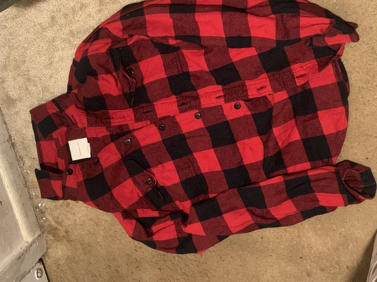 American Eagle Outfitters Black and Red Buffalo Flannel Size US M / EU 48-50 / 2 - 1 Thumbnail